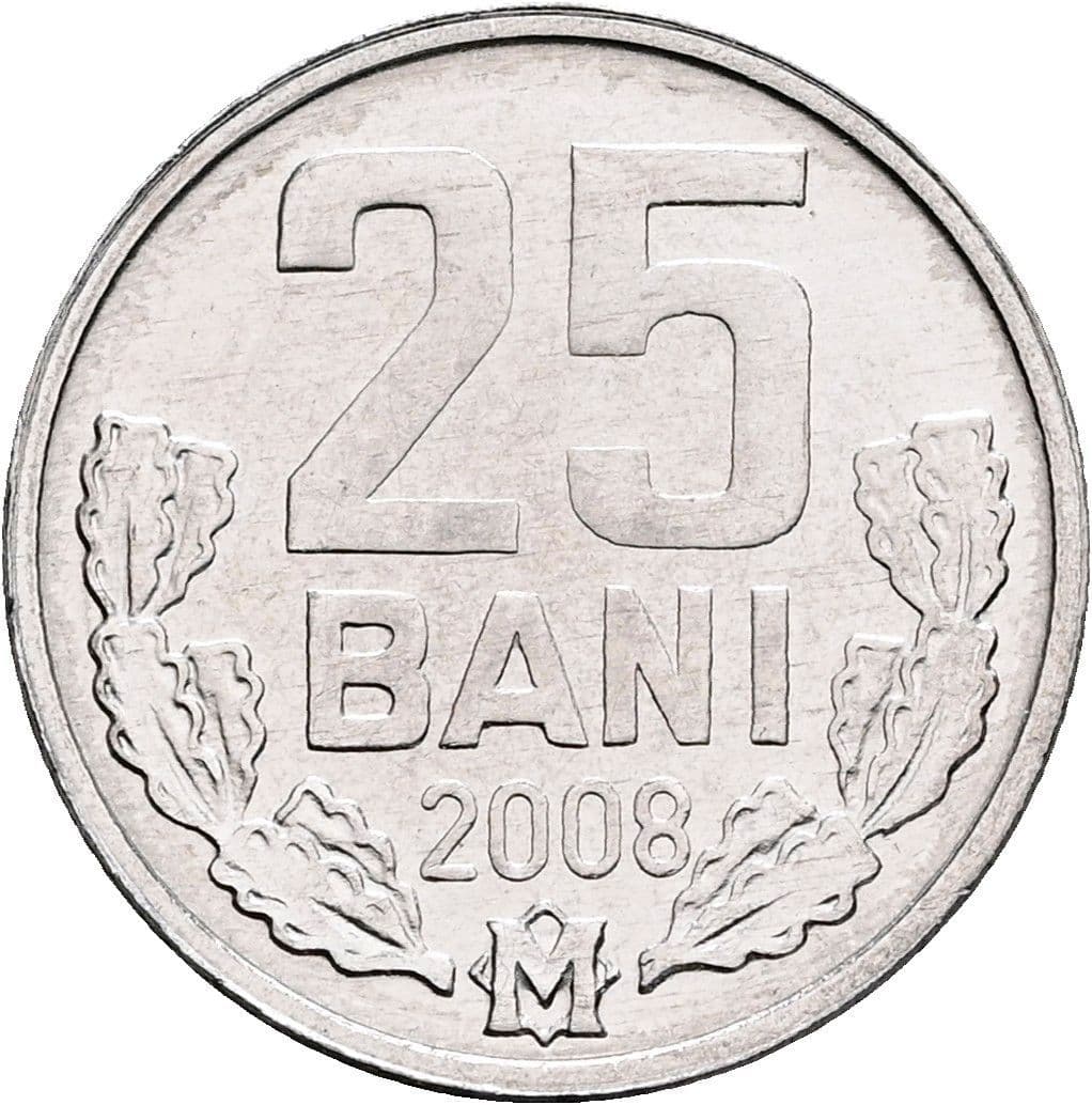 25 Bani 2008 – Vorderseite