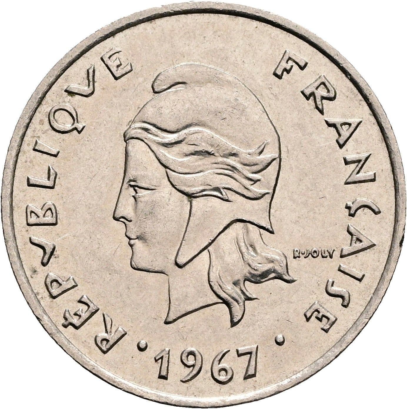 10 Francs 1967 – Rückseite
