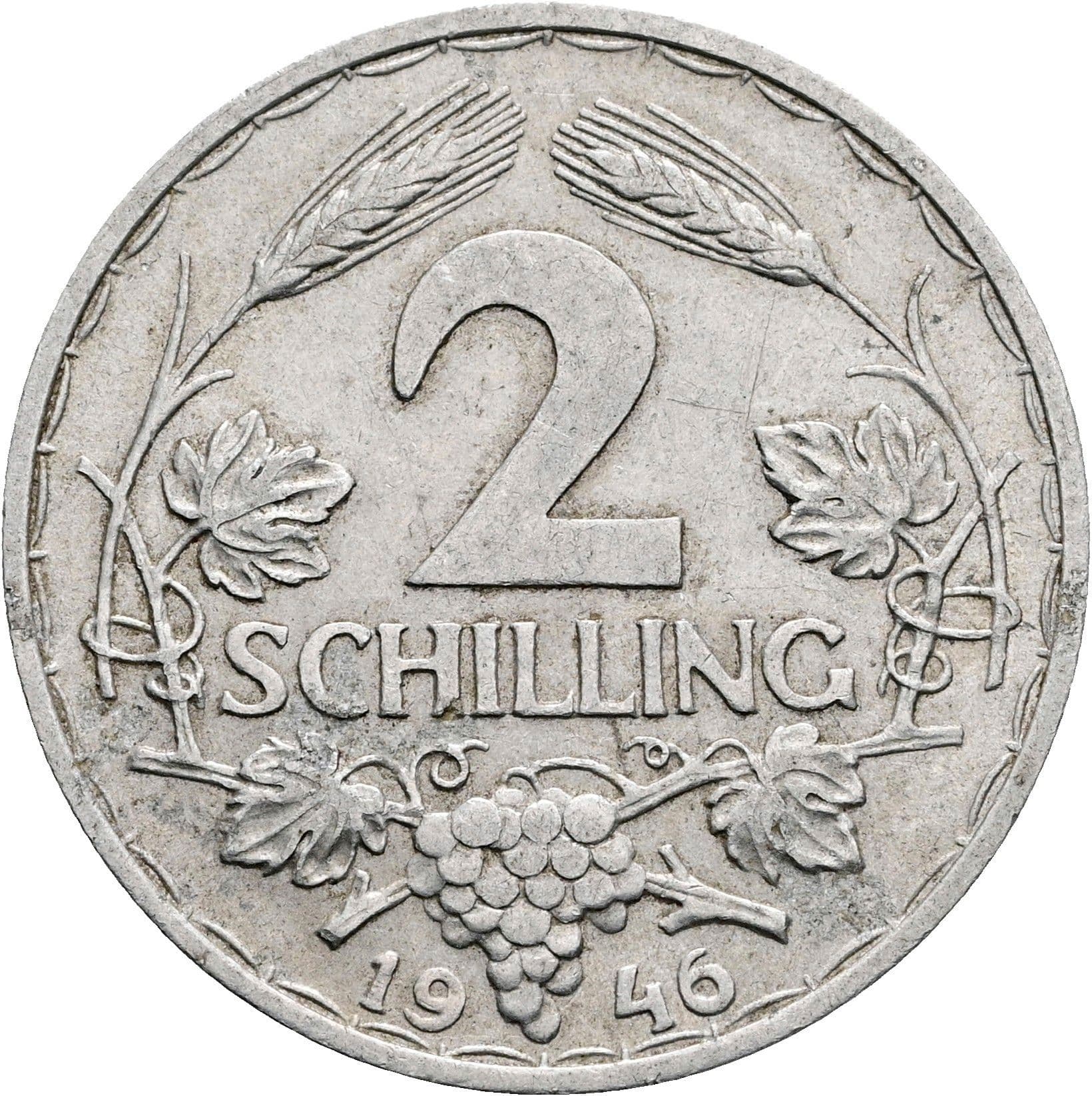 2 Schilling 1946 – Vorderseite