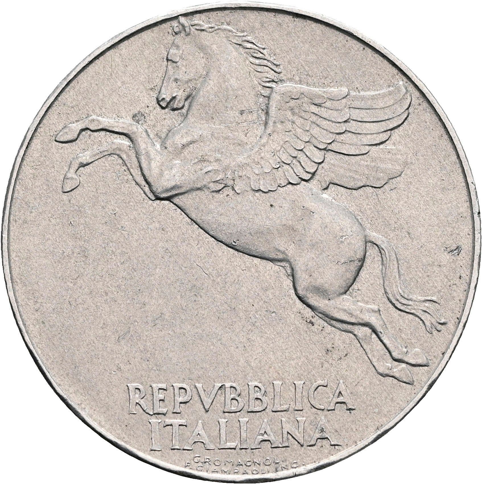 10 Lire 1949 – Rückseite