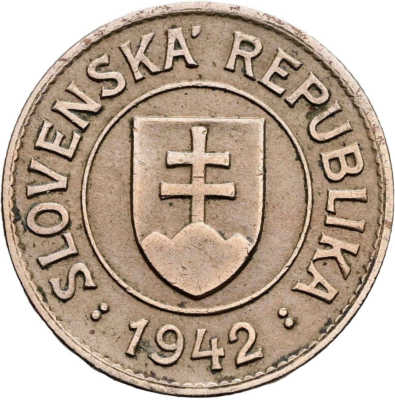1 Koruna 1942 – Rückseite