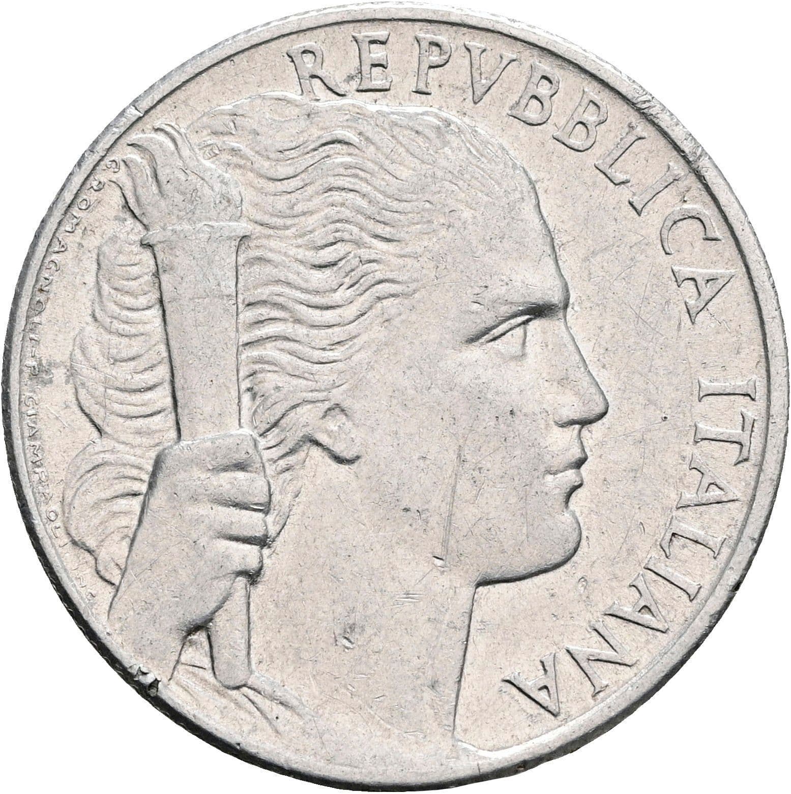 5 Lire 1949 – Vorderseite