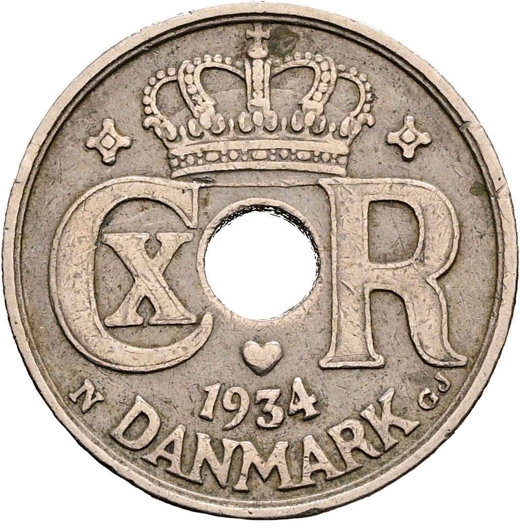 10 Öre Christian X. 1912-1947 1934 – Rückseite