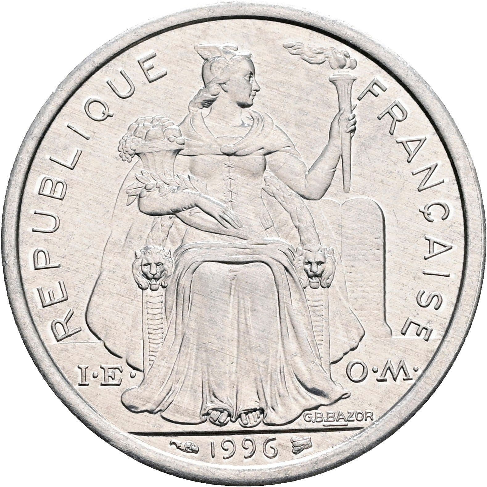 2 Francs 1996 – Rückseite