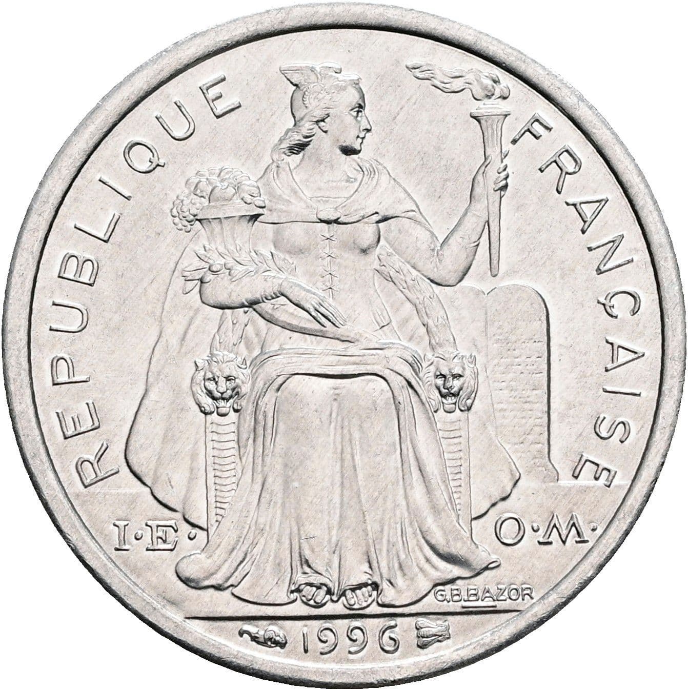 1 Franc 1996 – Rückseite