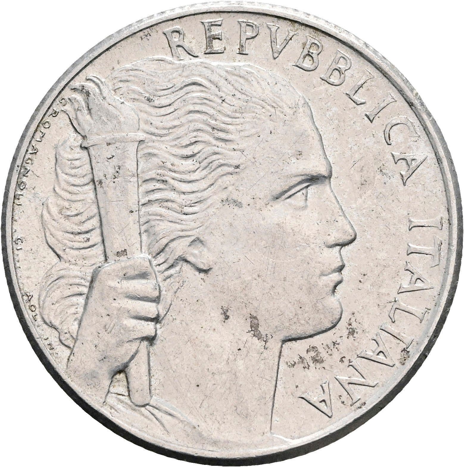 5 Lire 1950 – Vorderseite