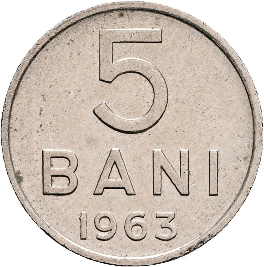 5 Bani 1963 – Vorderseite
