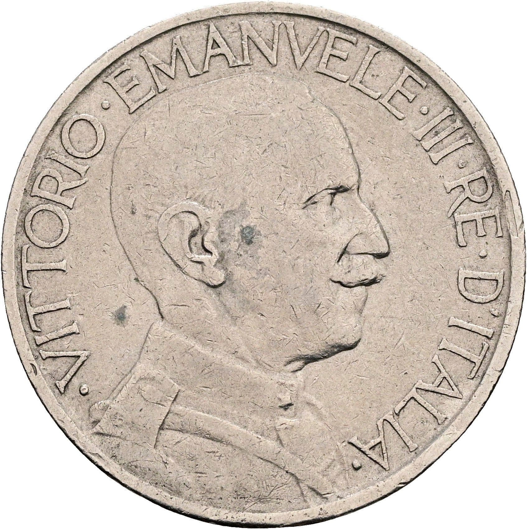 2 Lire Vittorio Emanuele III. 1900-1946 1923 – Vorderseite