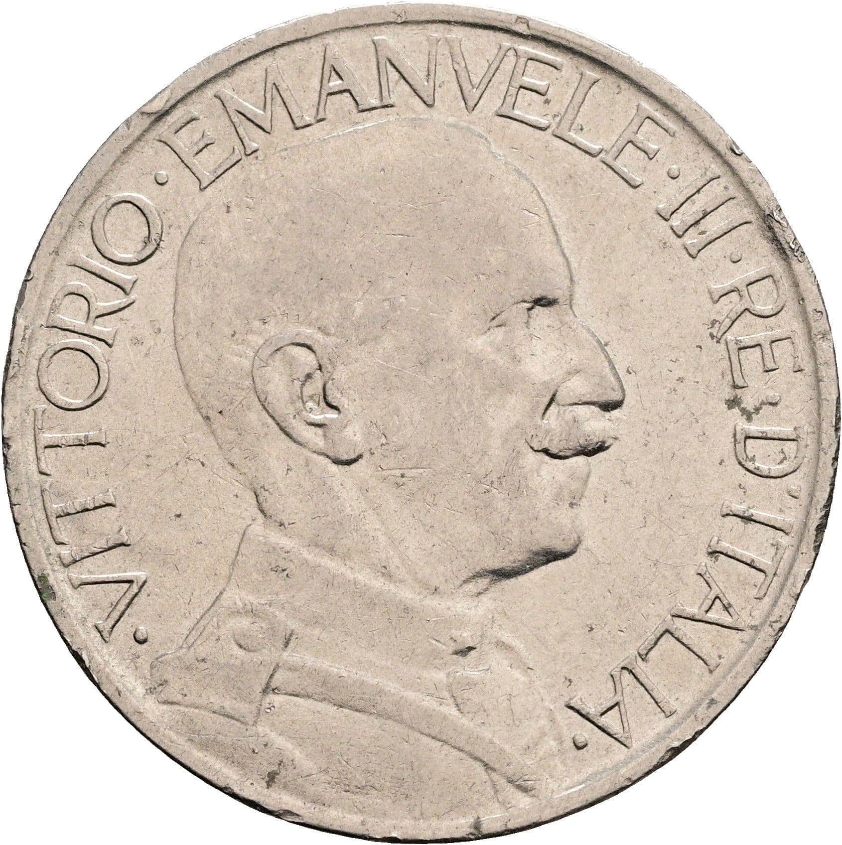 2 Lire Vittorio Emanuele III. 1900-1946 1924 – Vorderseite