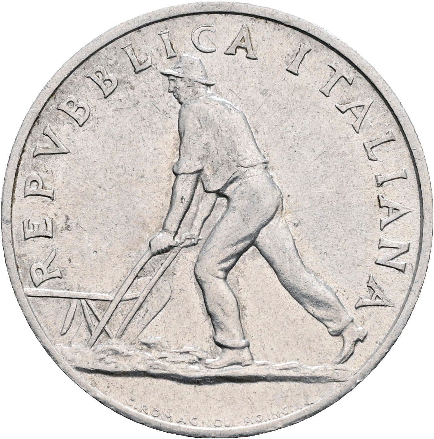 2 Lire 1948 – Vorderseite