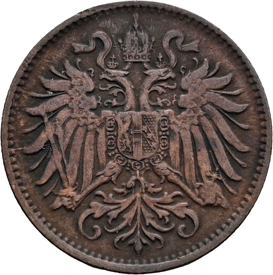 2 Heller Franz Joseph I. 1848-1916 1893 – Rückseite