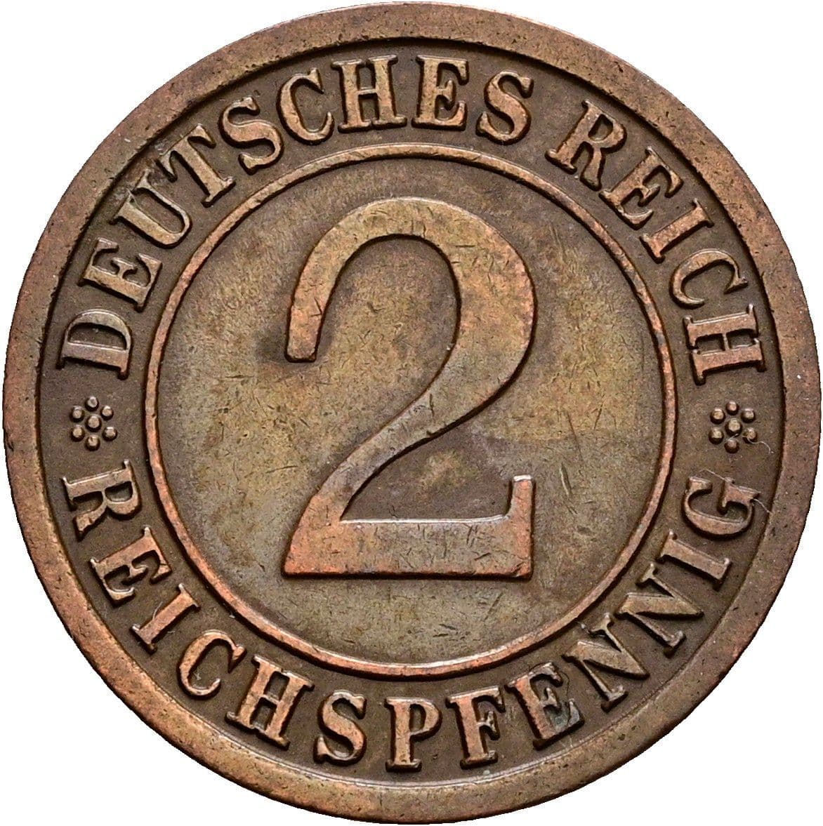 2 Reichspfennig 1936 F – Vorderseite