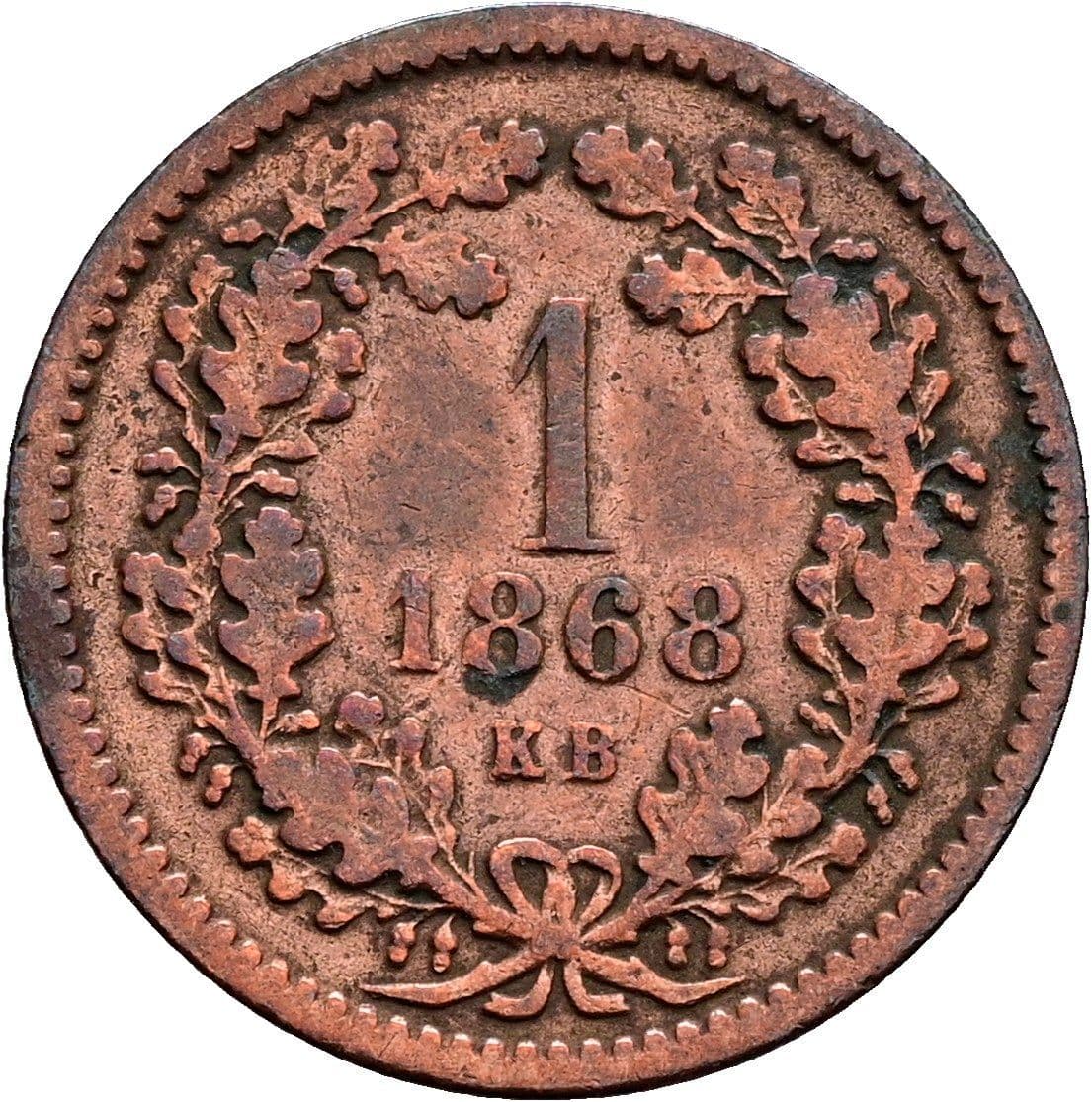 1 Krajczar Franz Joseph I. 1848-1916 1868 KB – Vorderseite