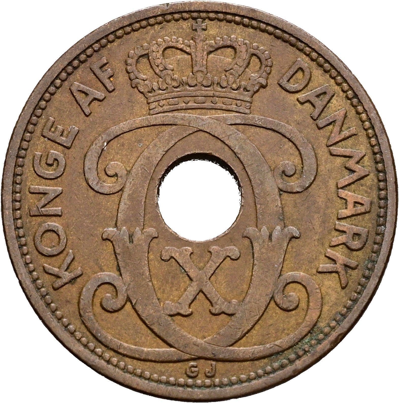 5 Öre Christian X. 1912-1947 1934 – Rückseite
