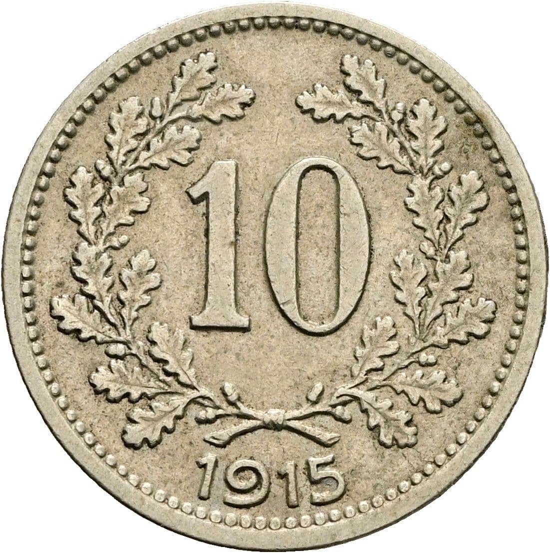 10 Heller Franz Joseph I. 1848-1916 1915 – Vorderseite