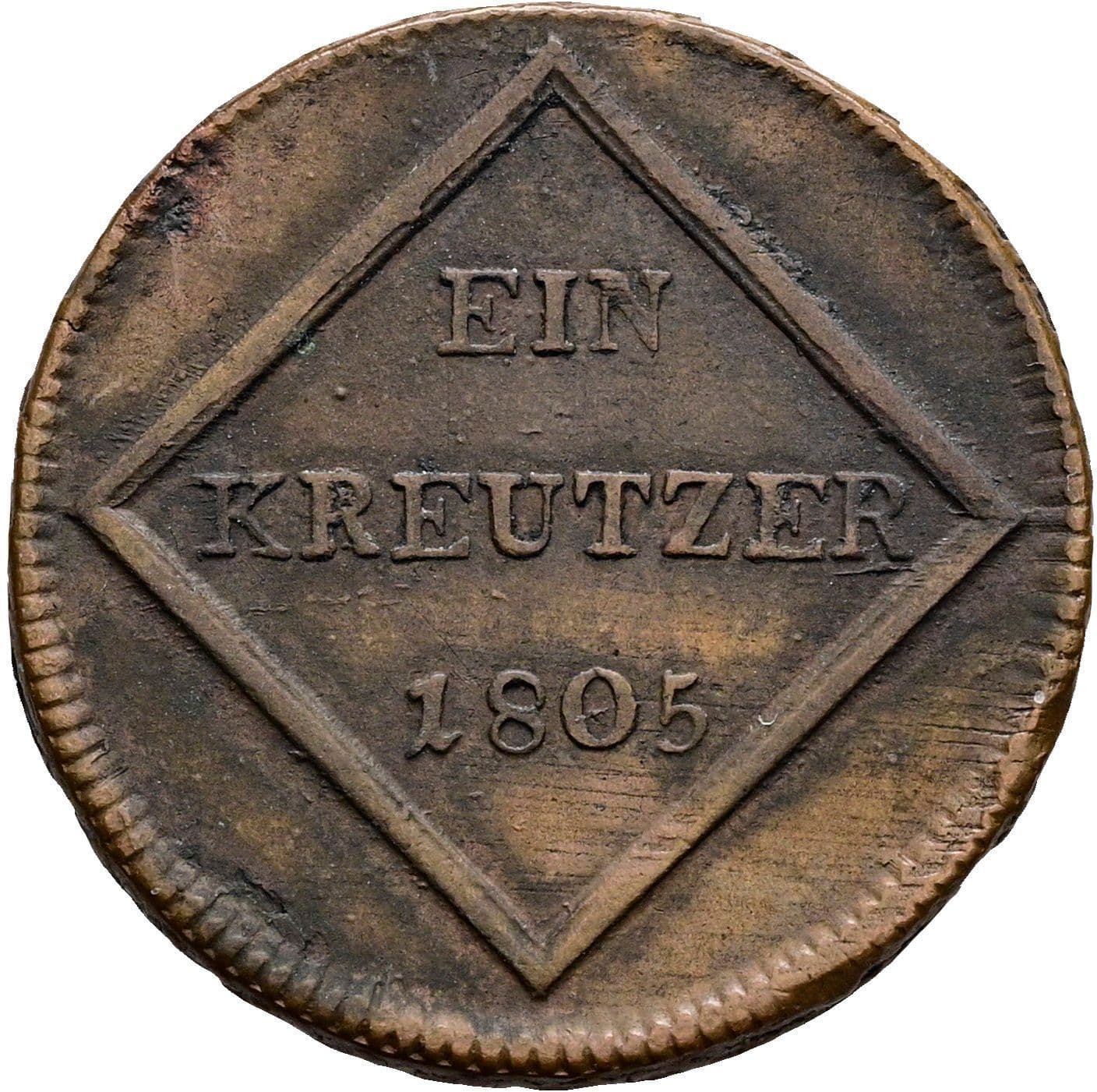 1 Kreuzer Kurfürst Erzherzog Ferdinand 1803-1806 1805 – Rückseite