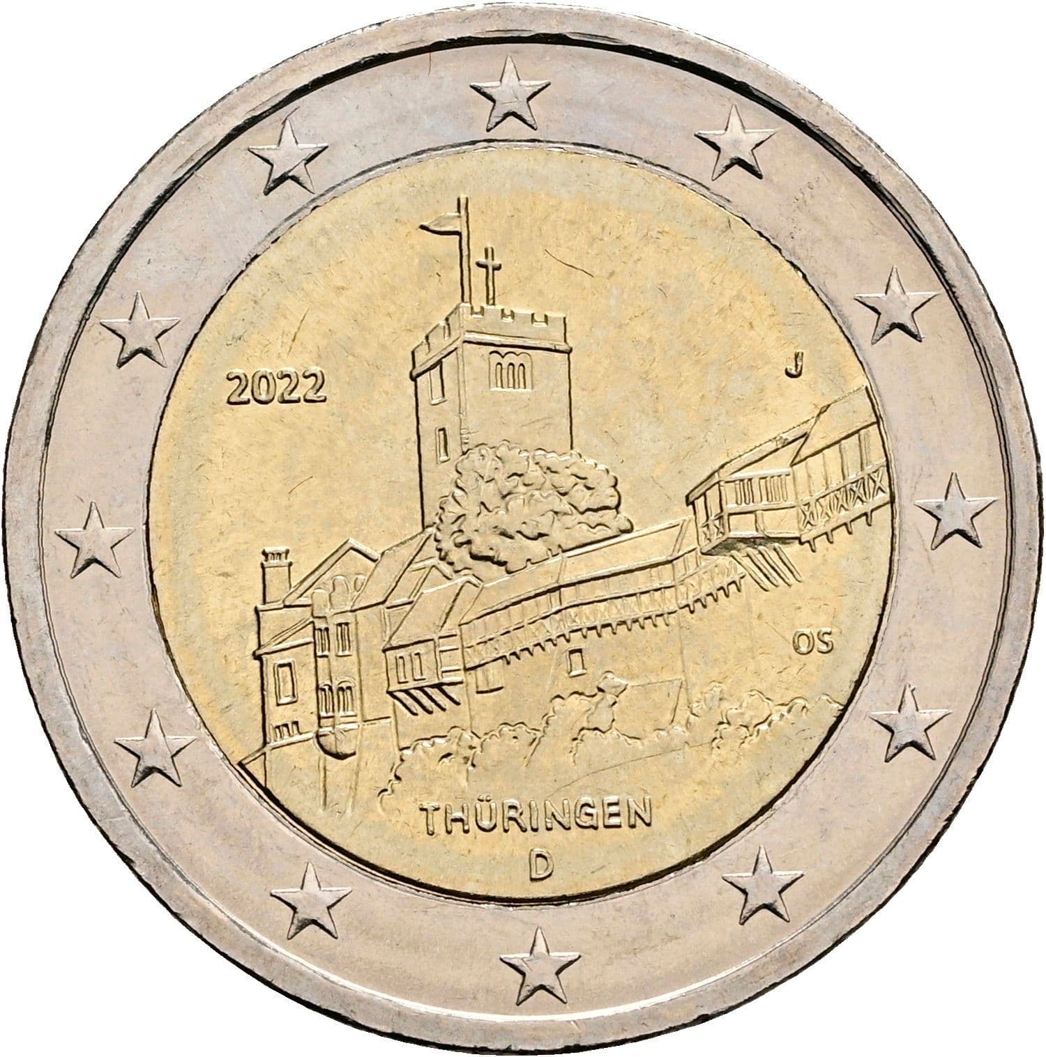 2 Euro 2022 J – Rückseite