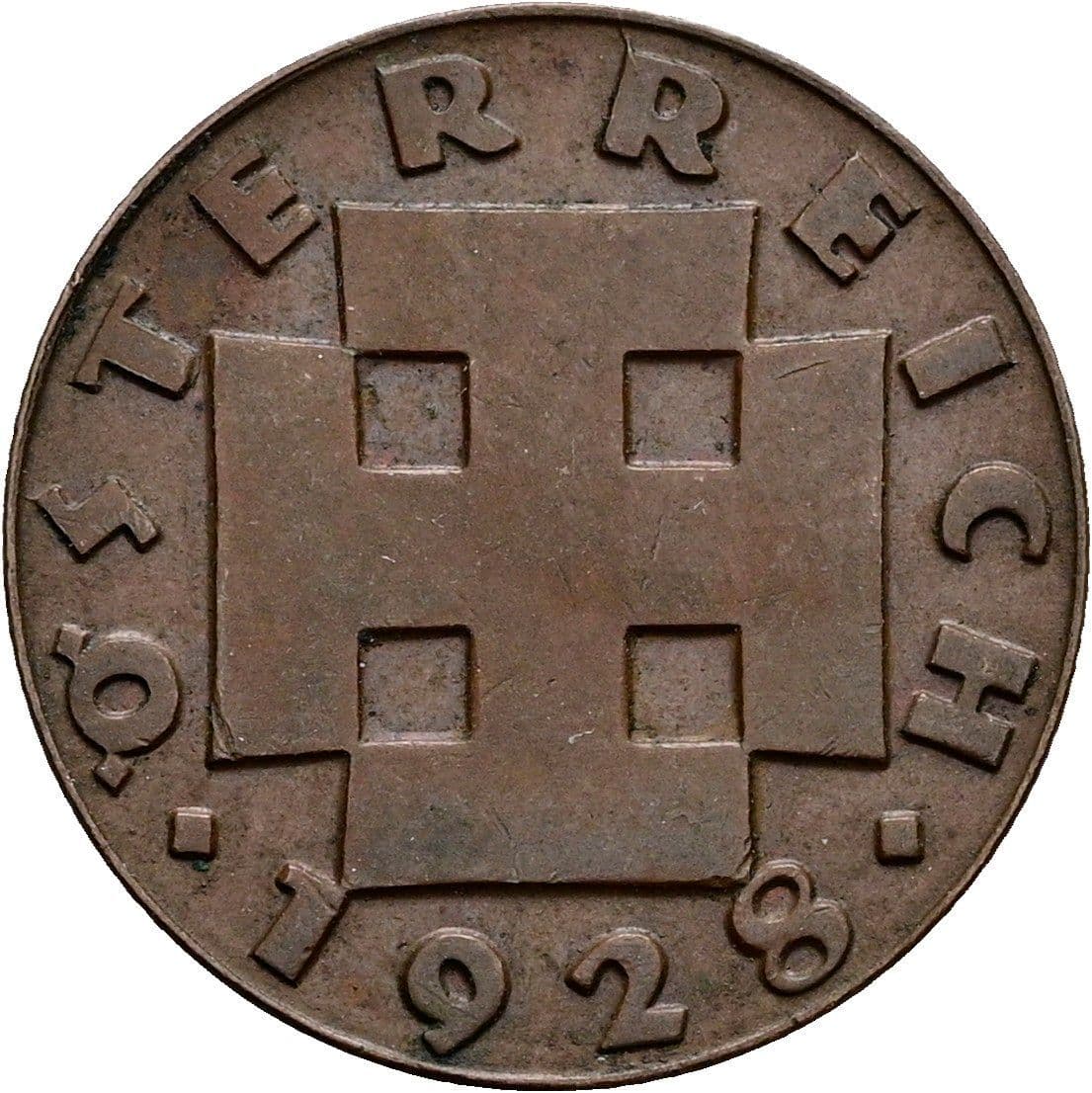 2 Groschen 1928 – Rückseite
