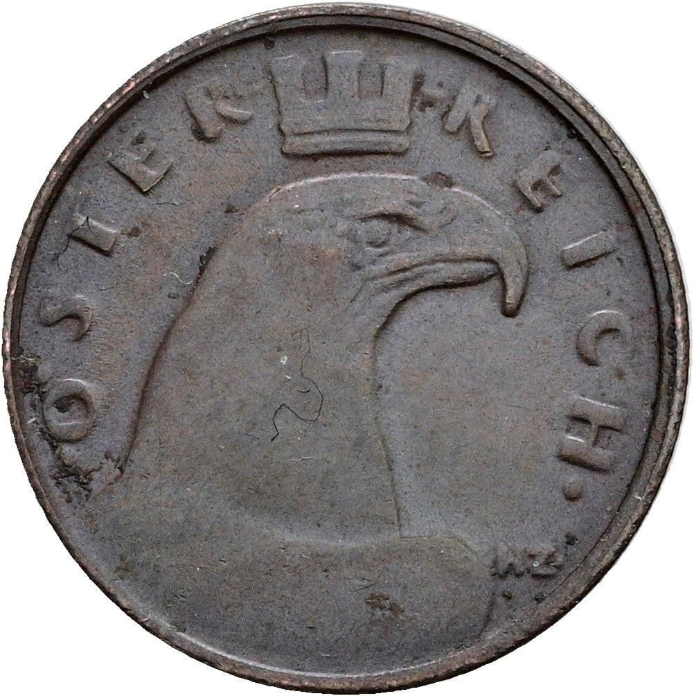100 Kronen (= 1 Groschen) 1924 – Rückseite