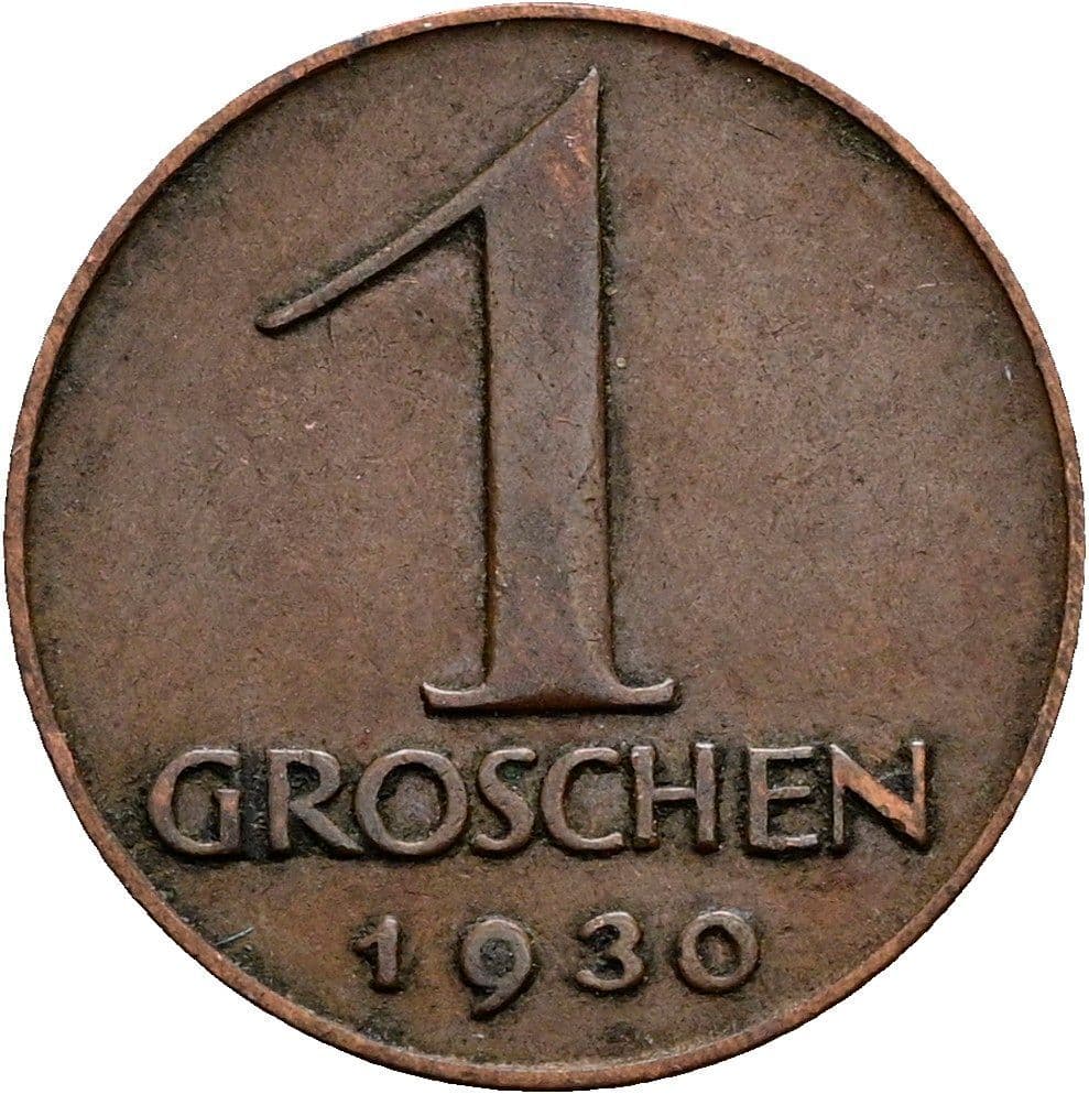 1 Groschen 1930 – Vorderseite