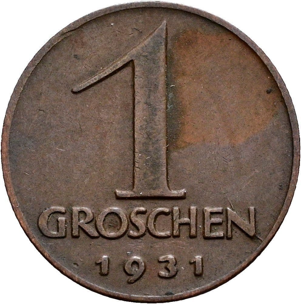 1 Groschen 1931 – Vorderseite