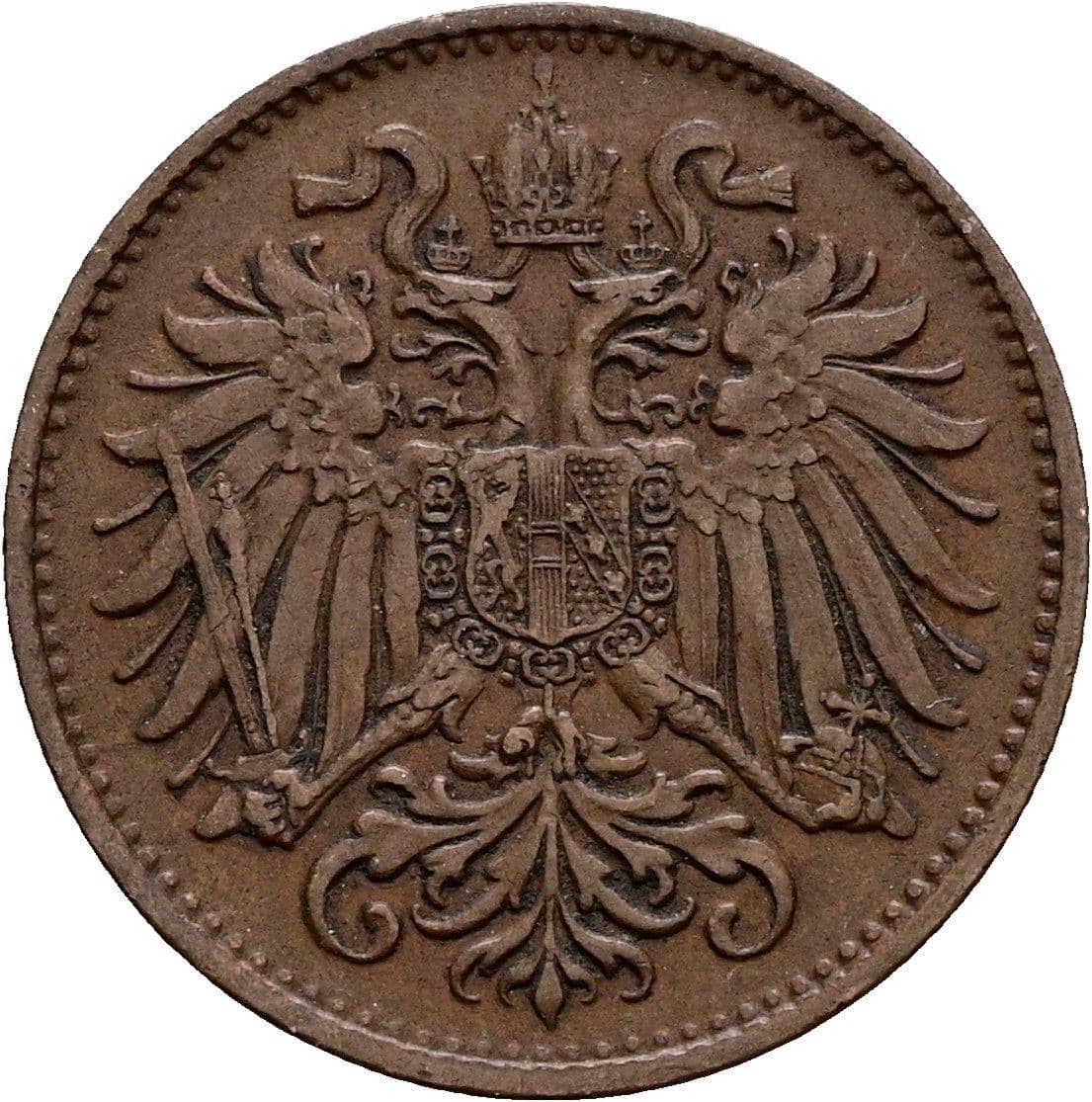 2 Heller Franz Joseph I. 1848-1916 1894 – Rückseite