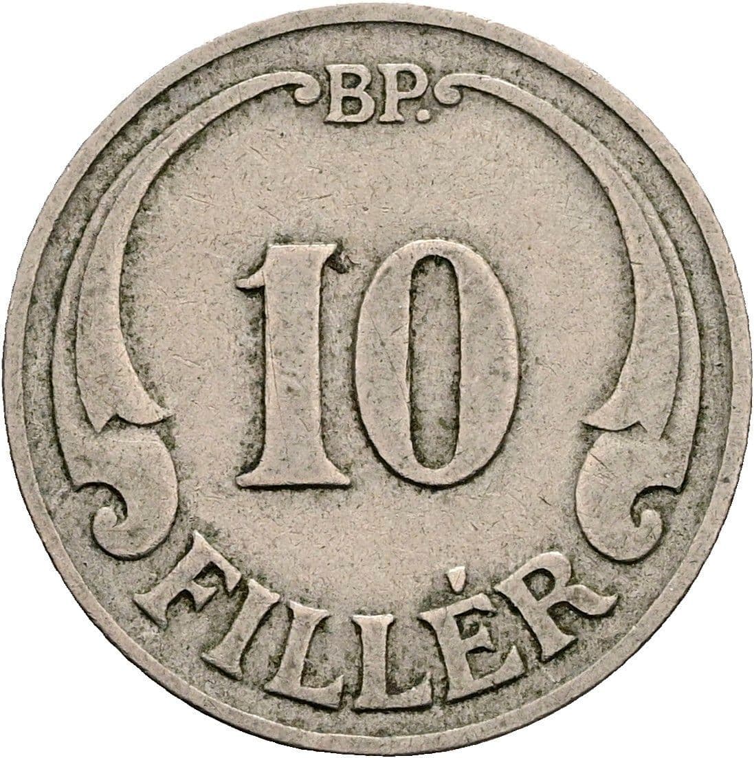 10 Filler 1927 – Vorderseite