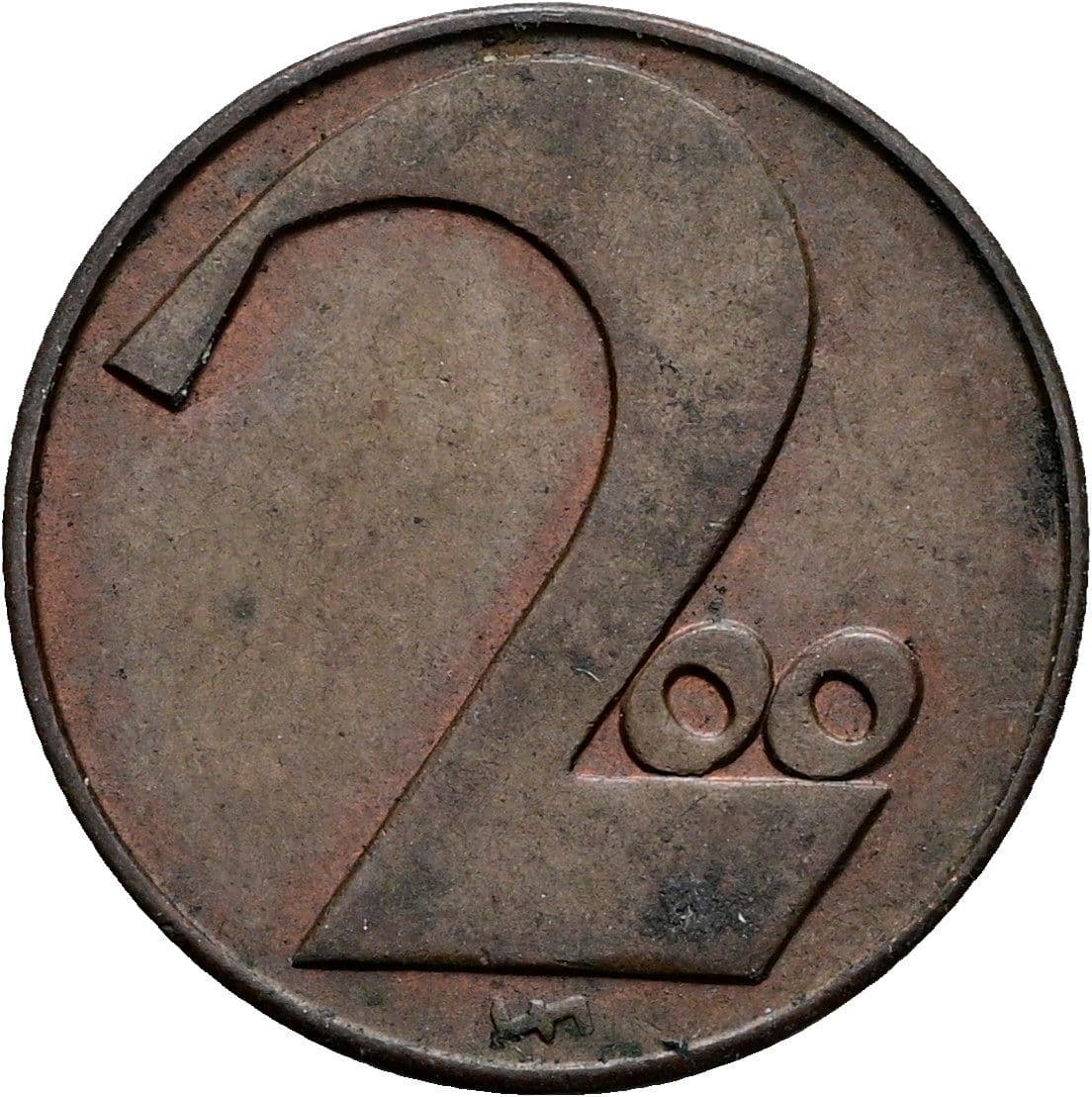 200 Kronen (= 2 Groschen) 1924 – Vorderseite