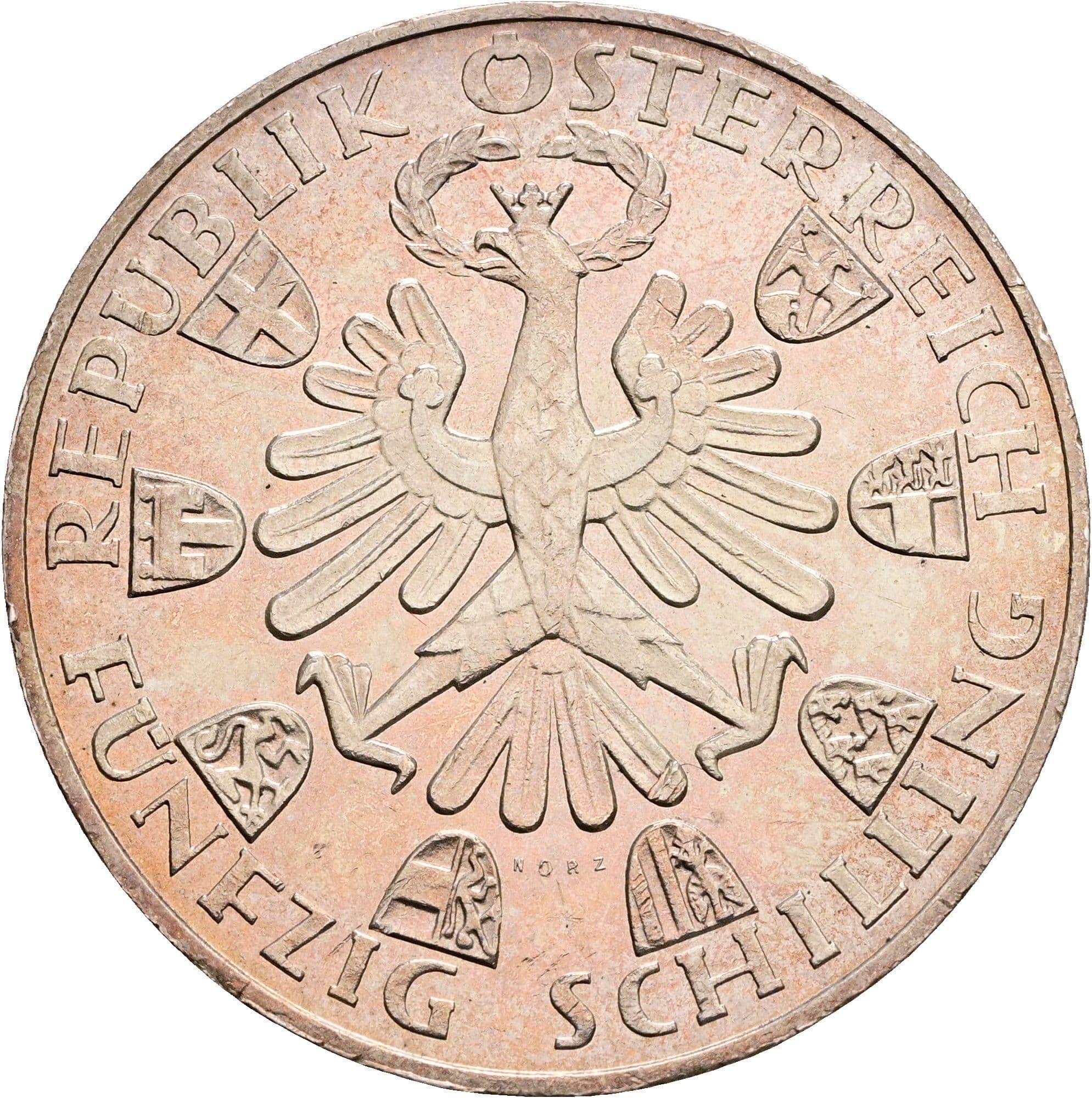 50 Schilling 1959 – Rückseite