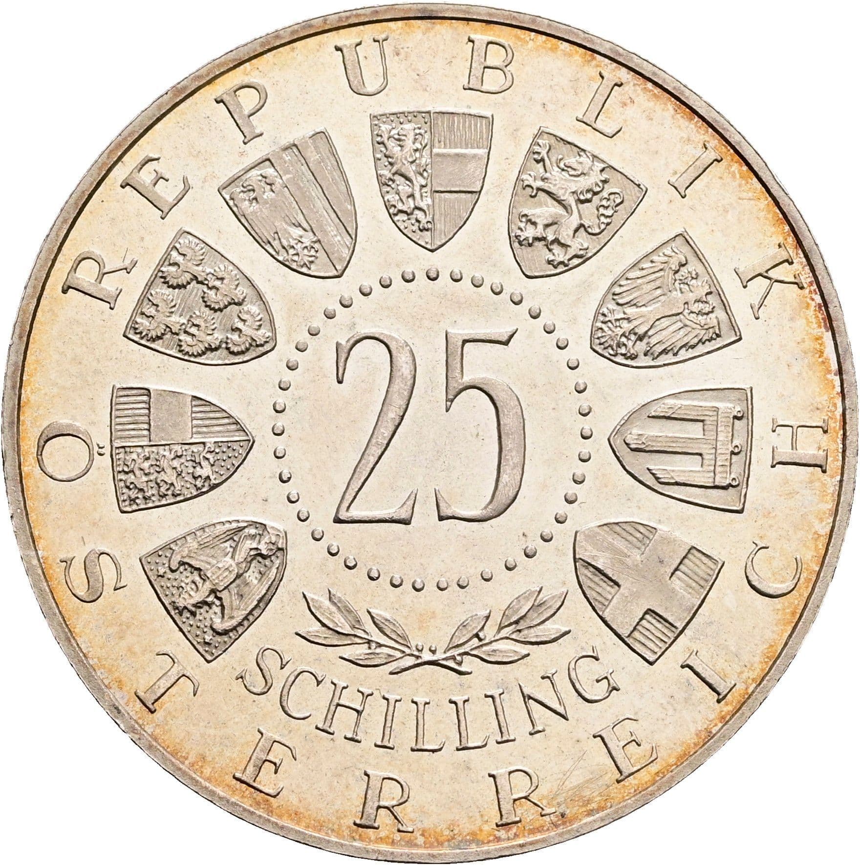 25 Schilling 1955 – Rückseite