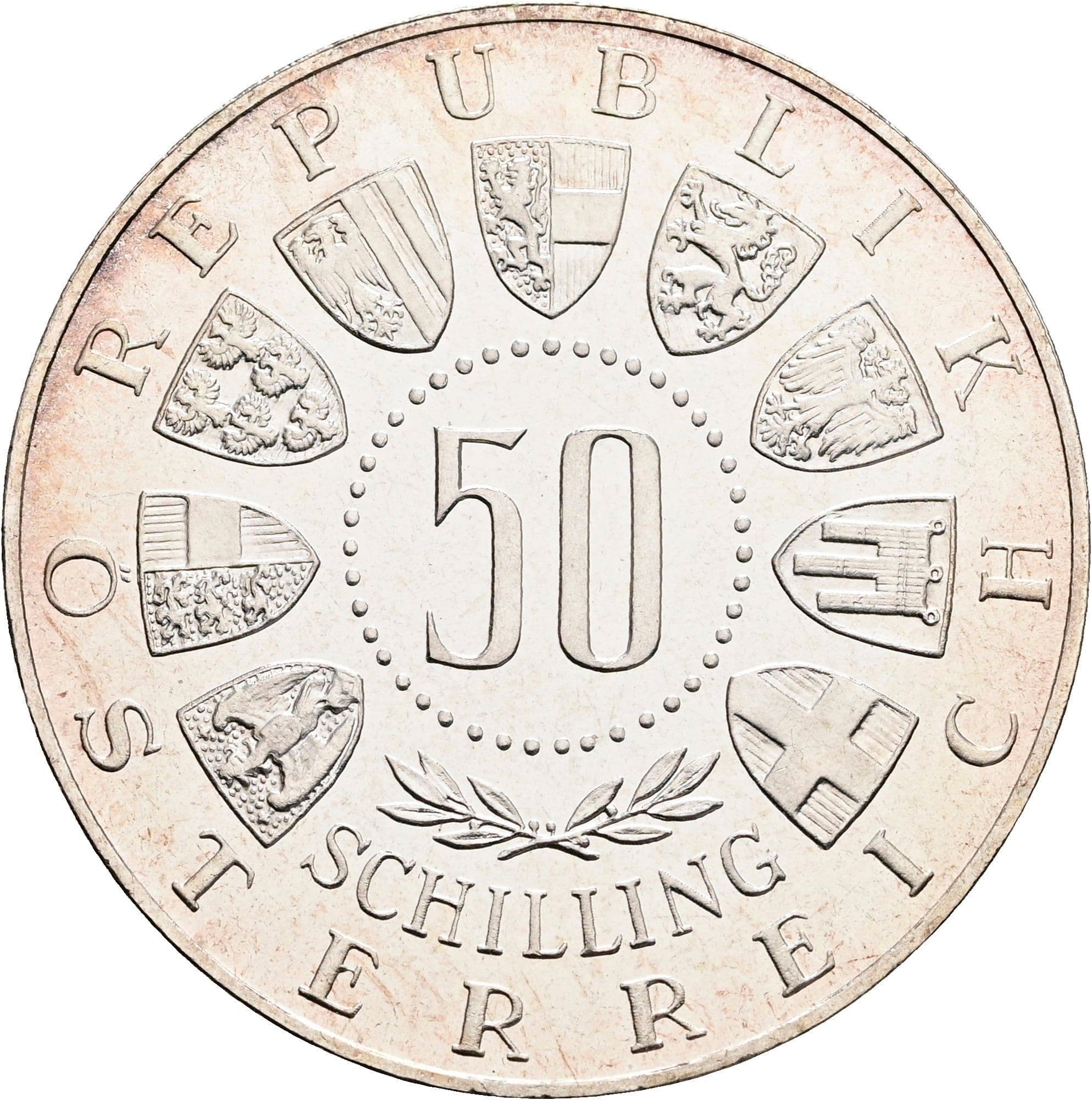 50 Schilling 1963 – Rückseite