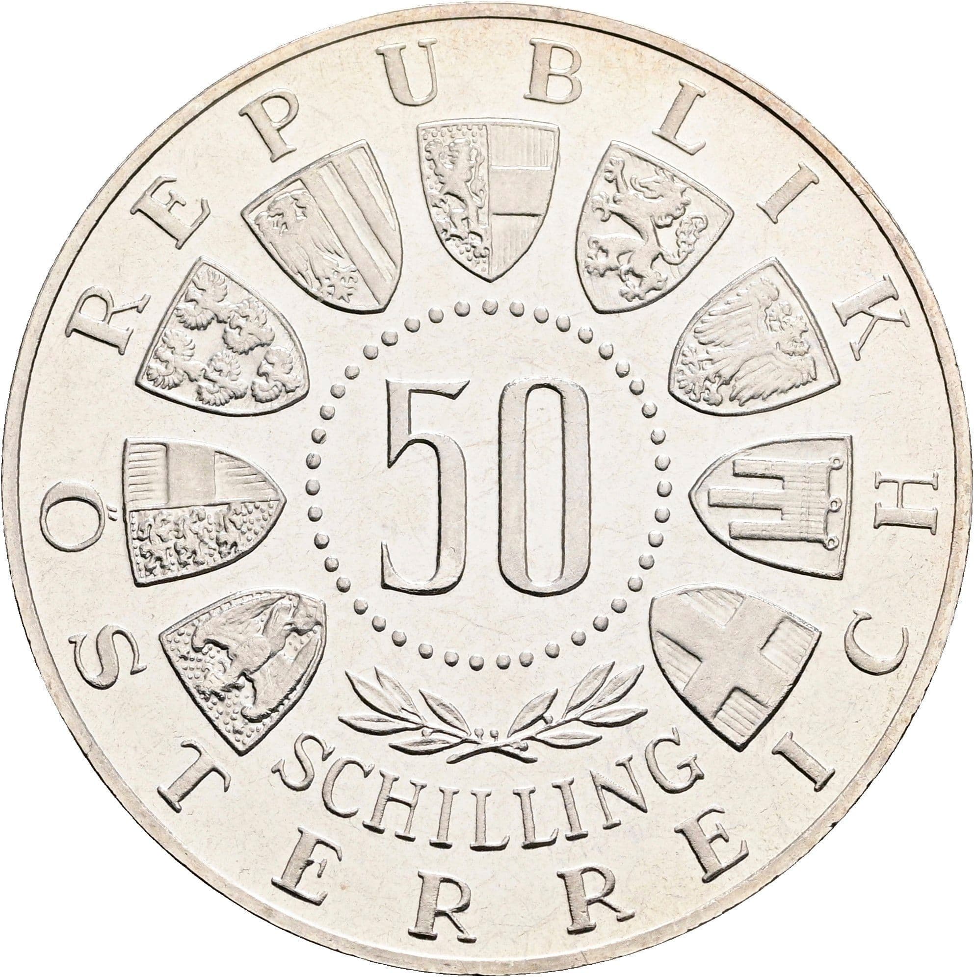 50 Schilling 1964 – Rückseite