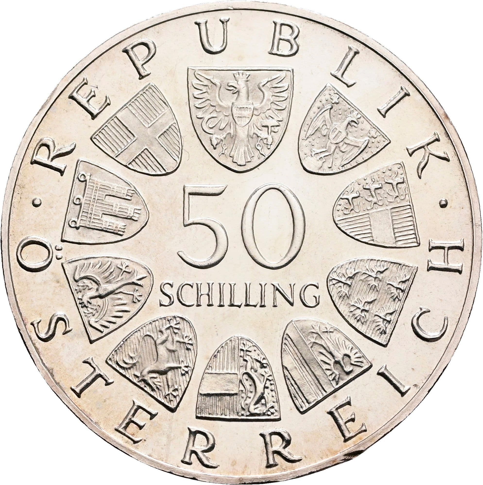 50 Schilling 1968 – Rückseite