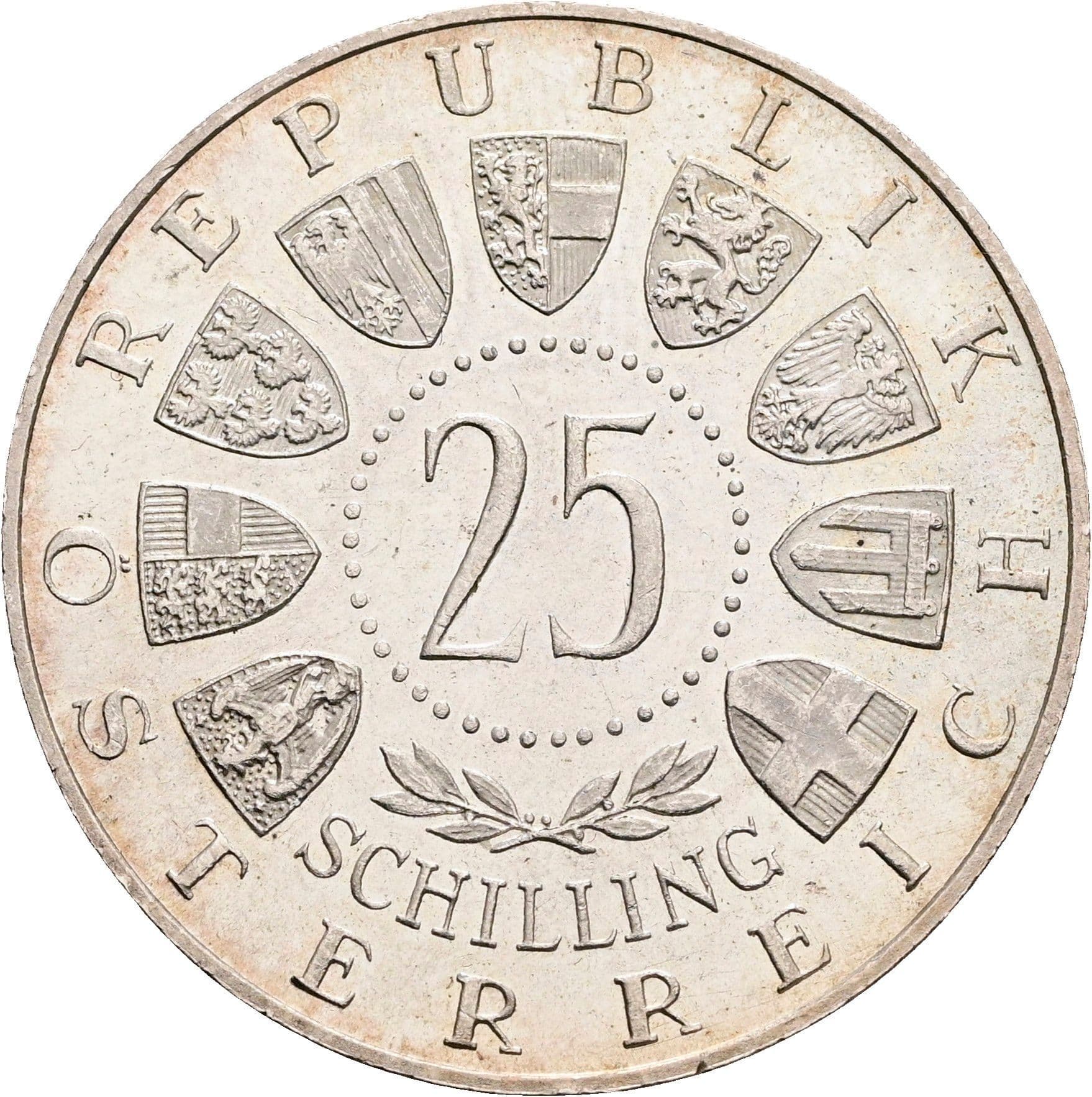 25 Schilling 1955 – Rückseite