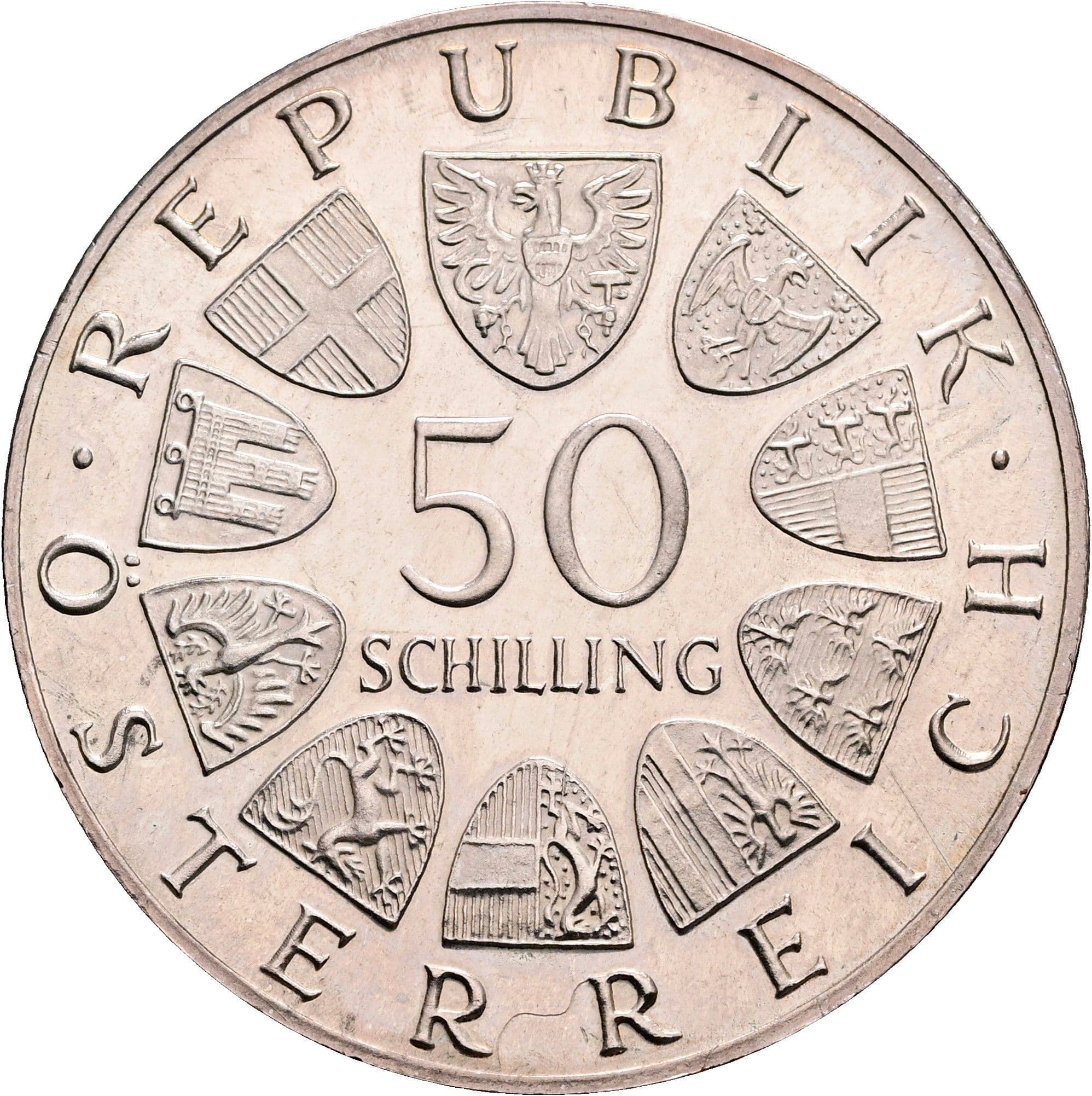 50 Schilling 1967 – Rückseite