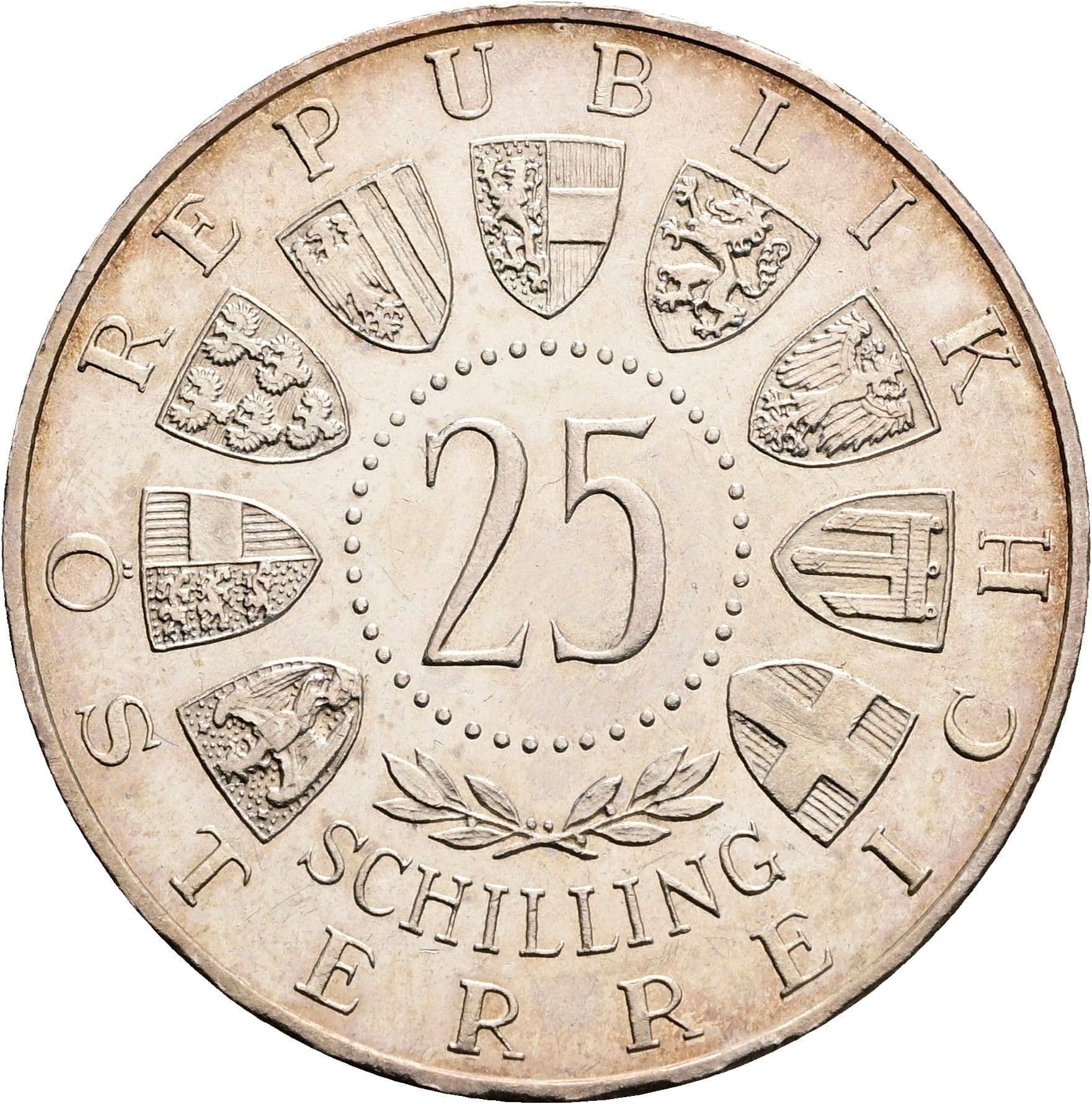 25 Schilling 1955 – Rückseite