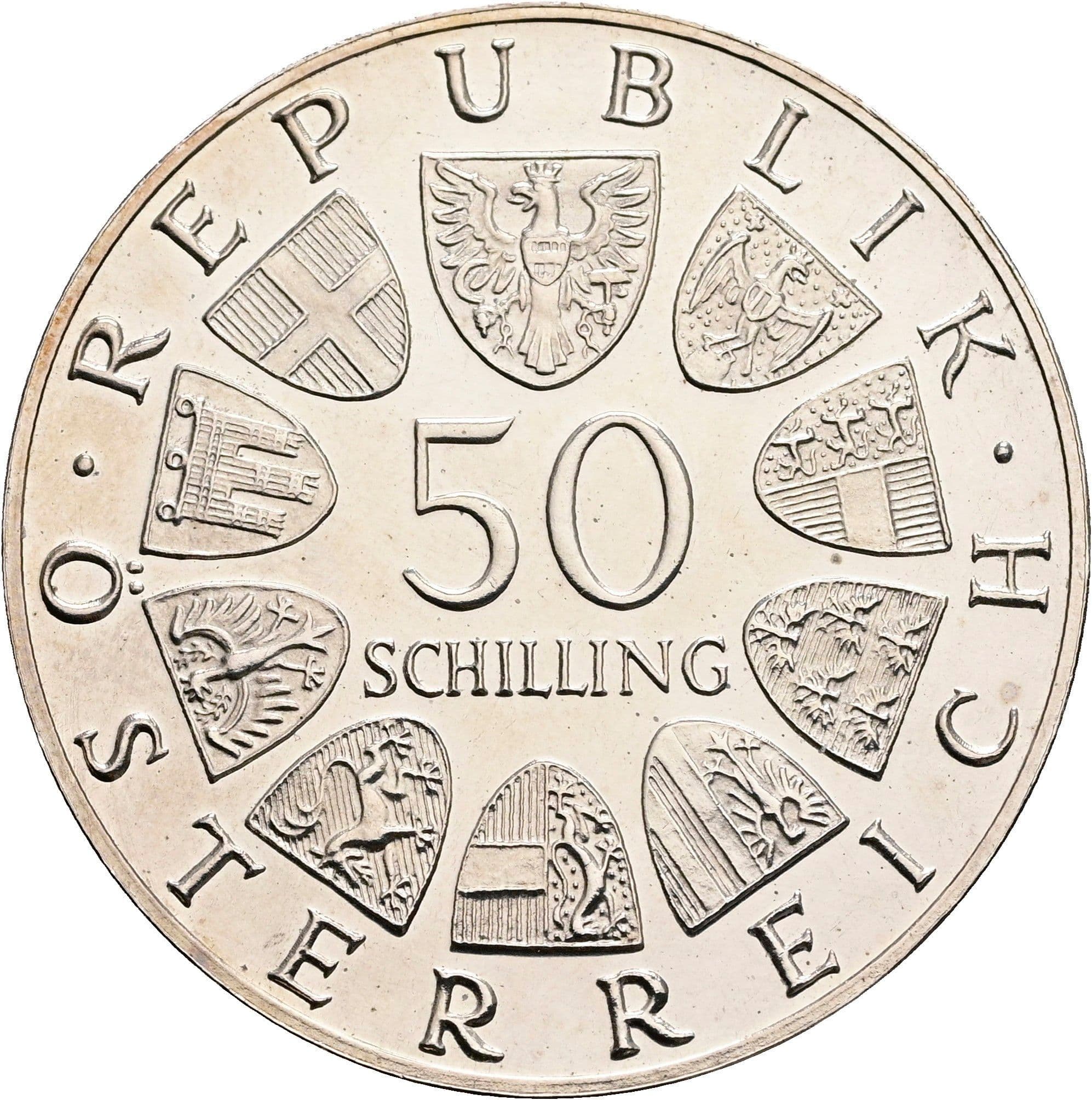 50 Schilling 1967 – Rückseite