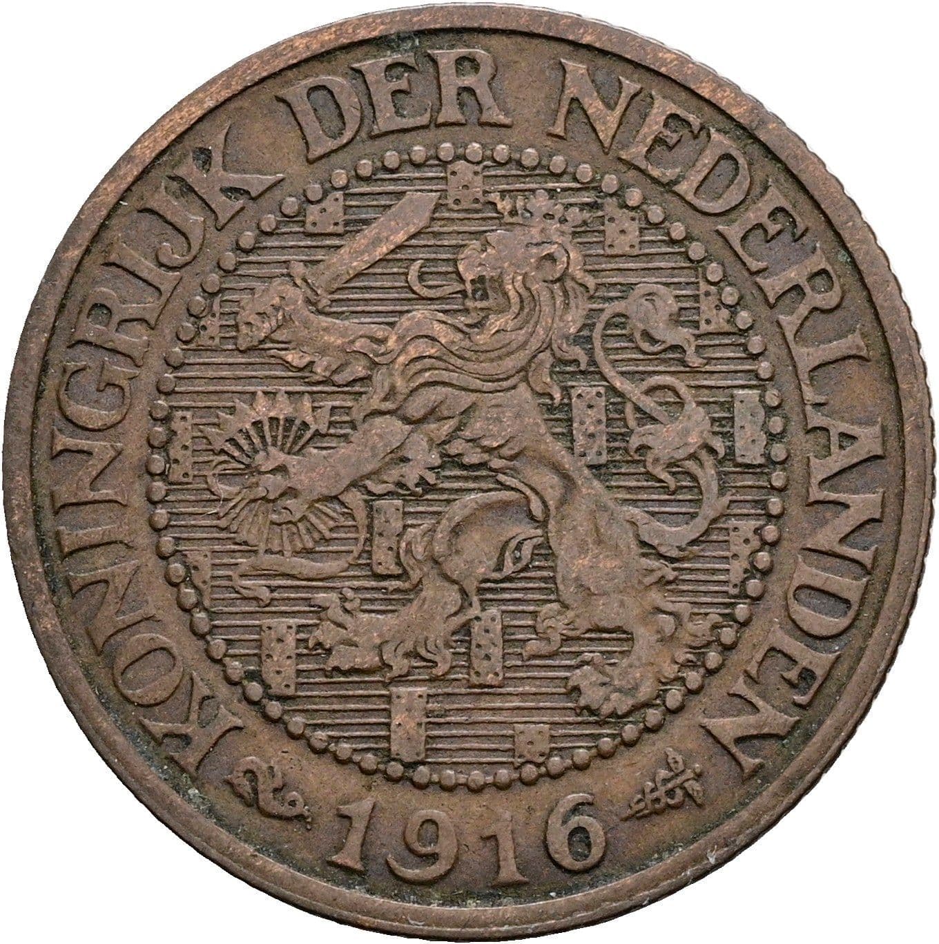 2 1/2 Cent Wilhelmina 1890-1948 1916 – Rückseite