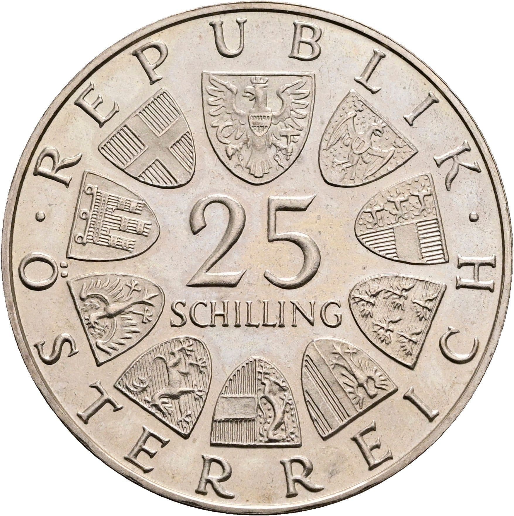25 Schilling 1969 – Rückseite