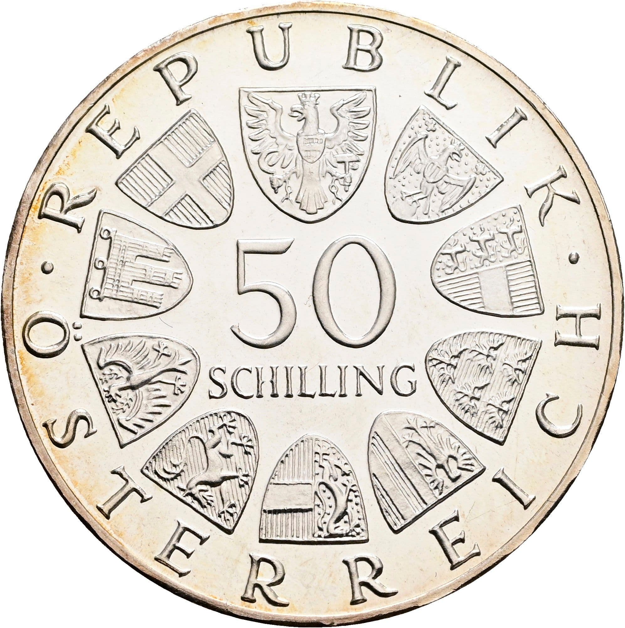 50 Schilling 1967 – Rückseite