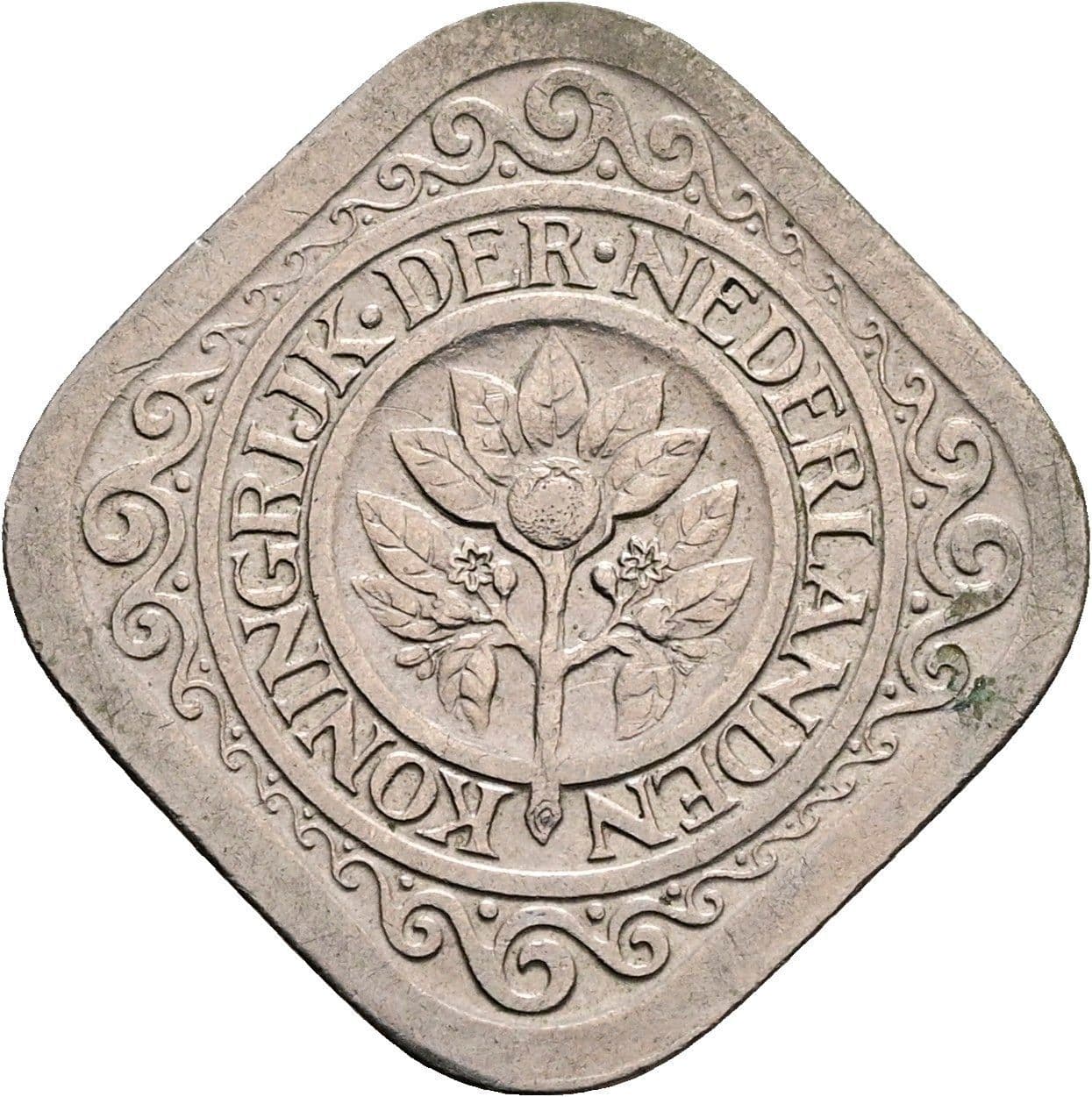 5 Cents Wilhelmina 1890-1948 1934 – Rückseite