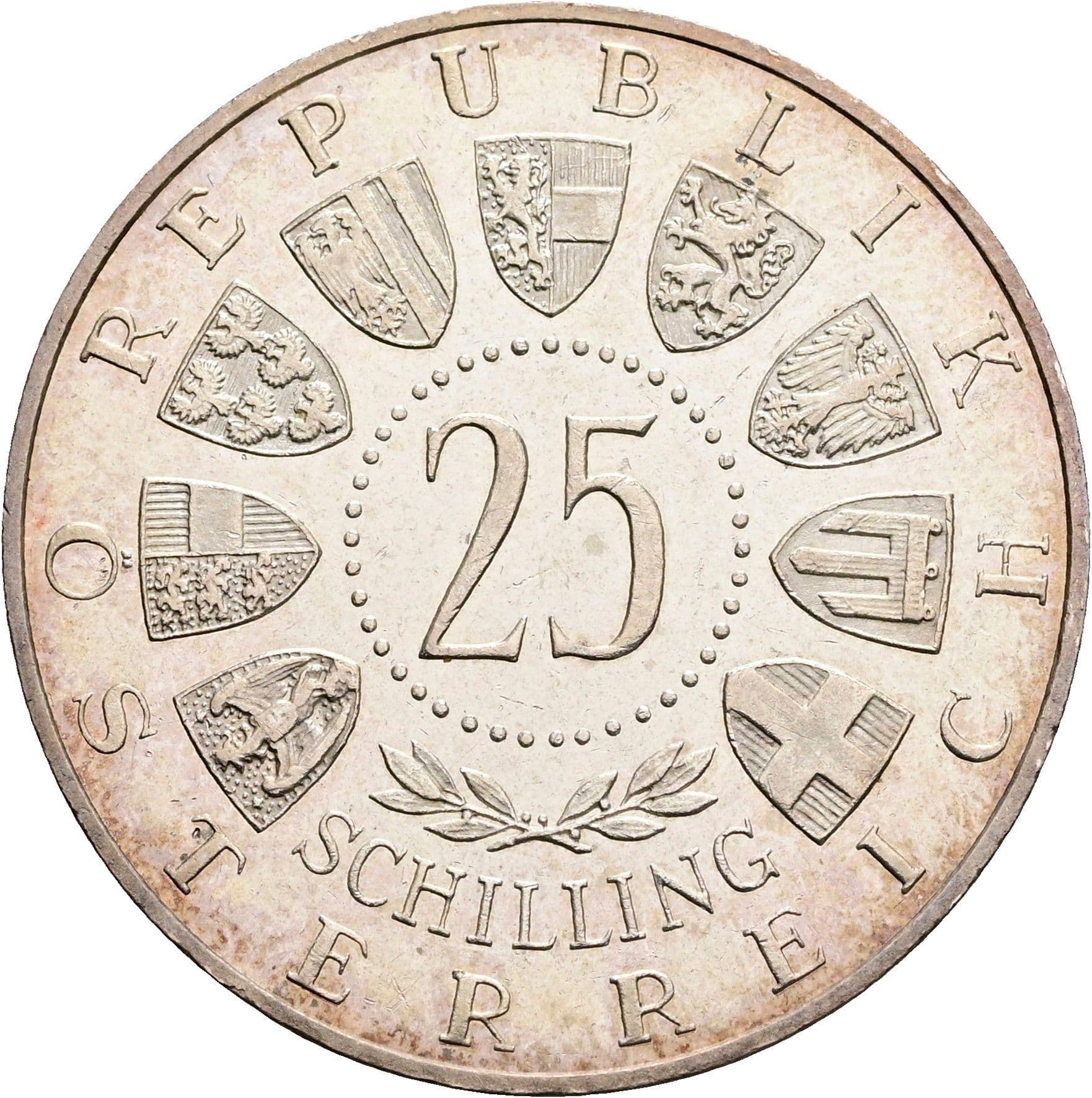 25 Schilling 1955 – Rückseite