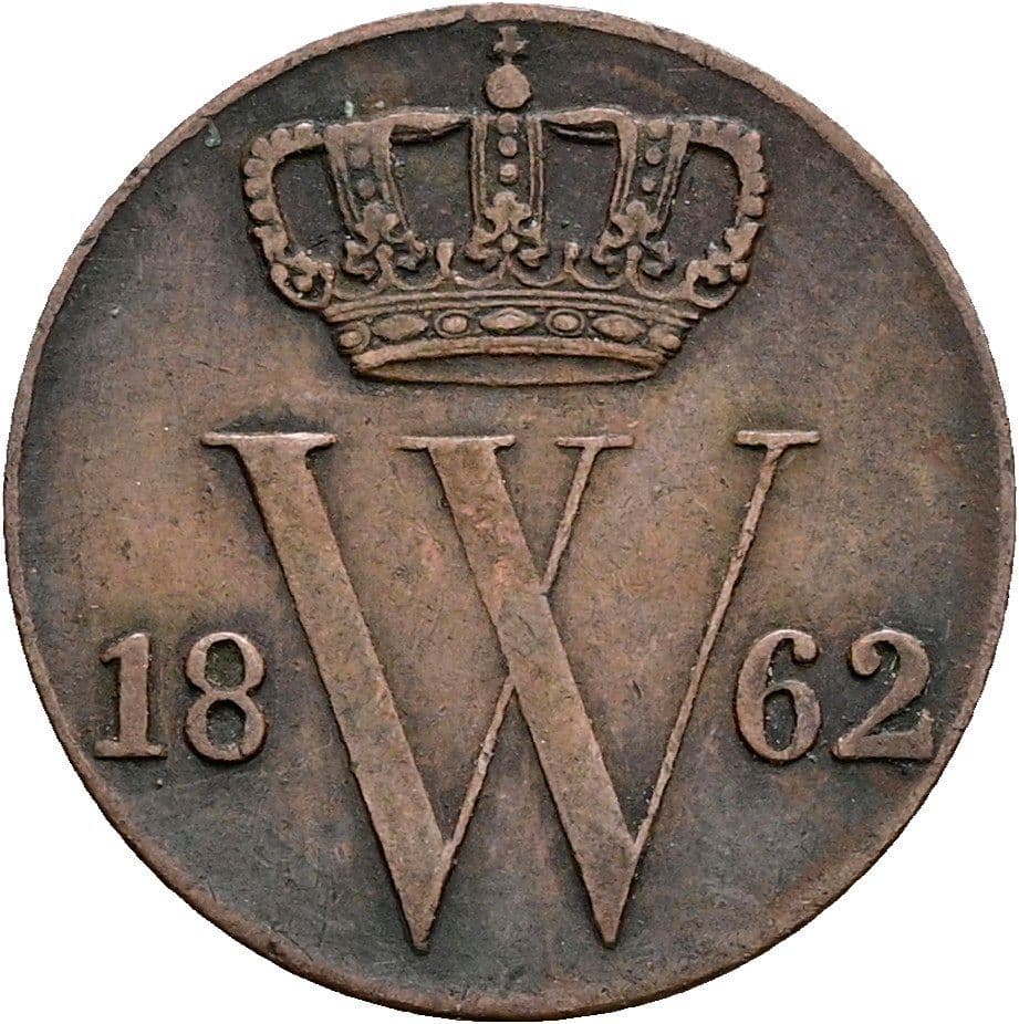 1/2 Cent Wilhelm III. 1849-1890 1862 – Vorderseite