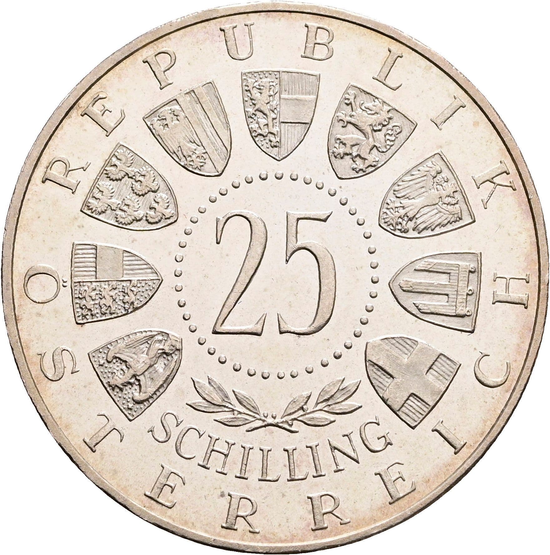 25 Schilling 1955 – Rückseite