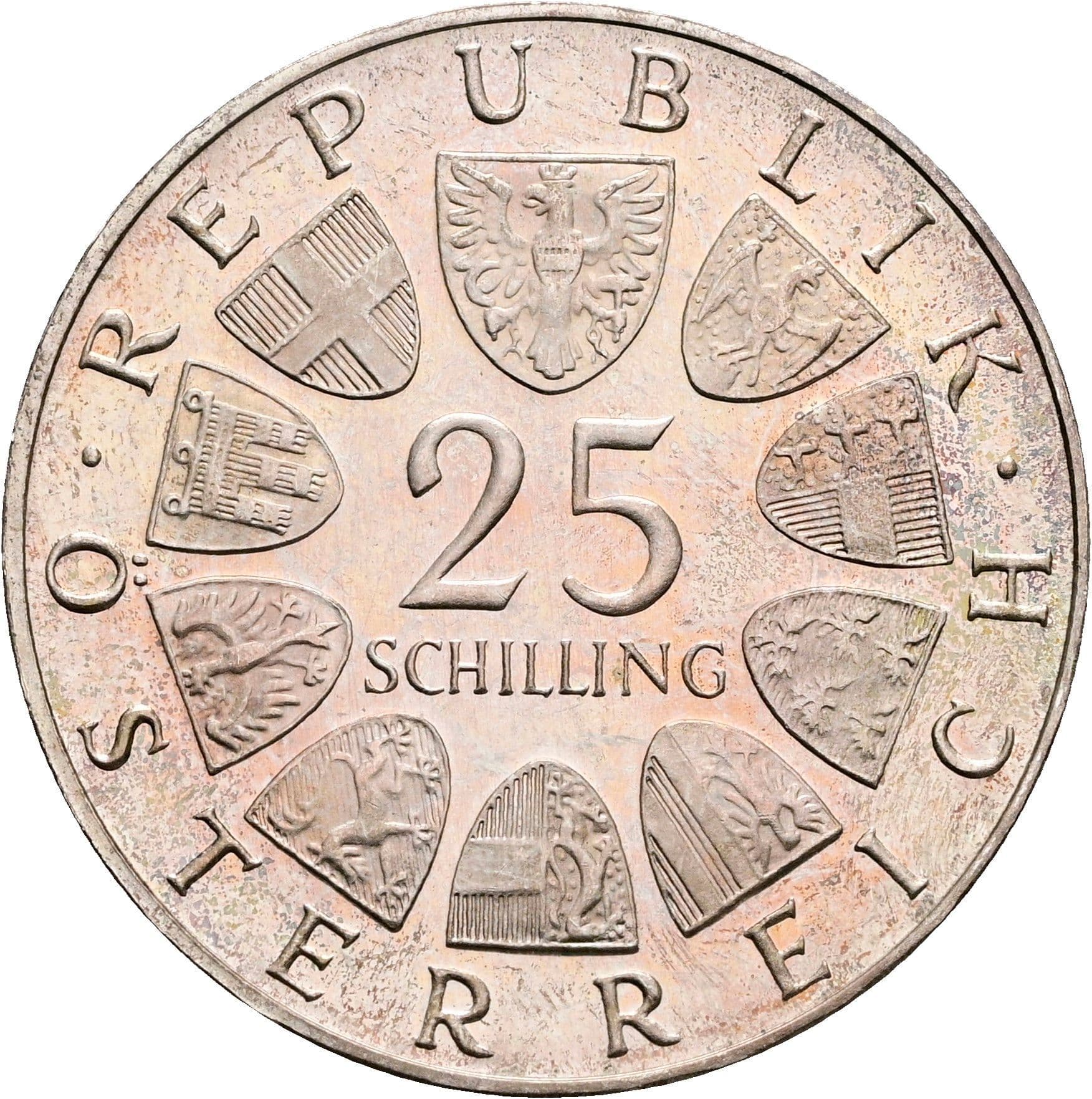 25 Schilling 1968 – Rückseite