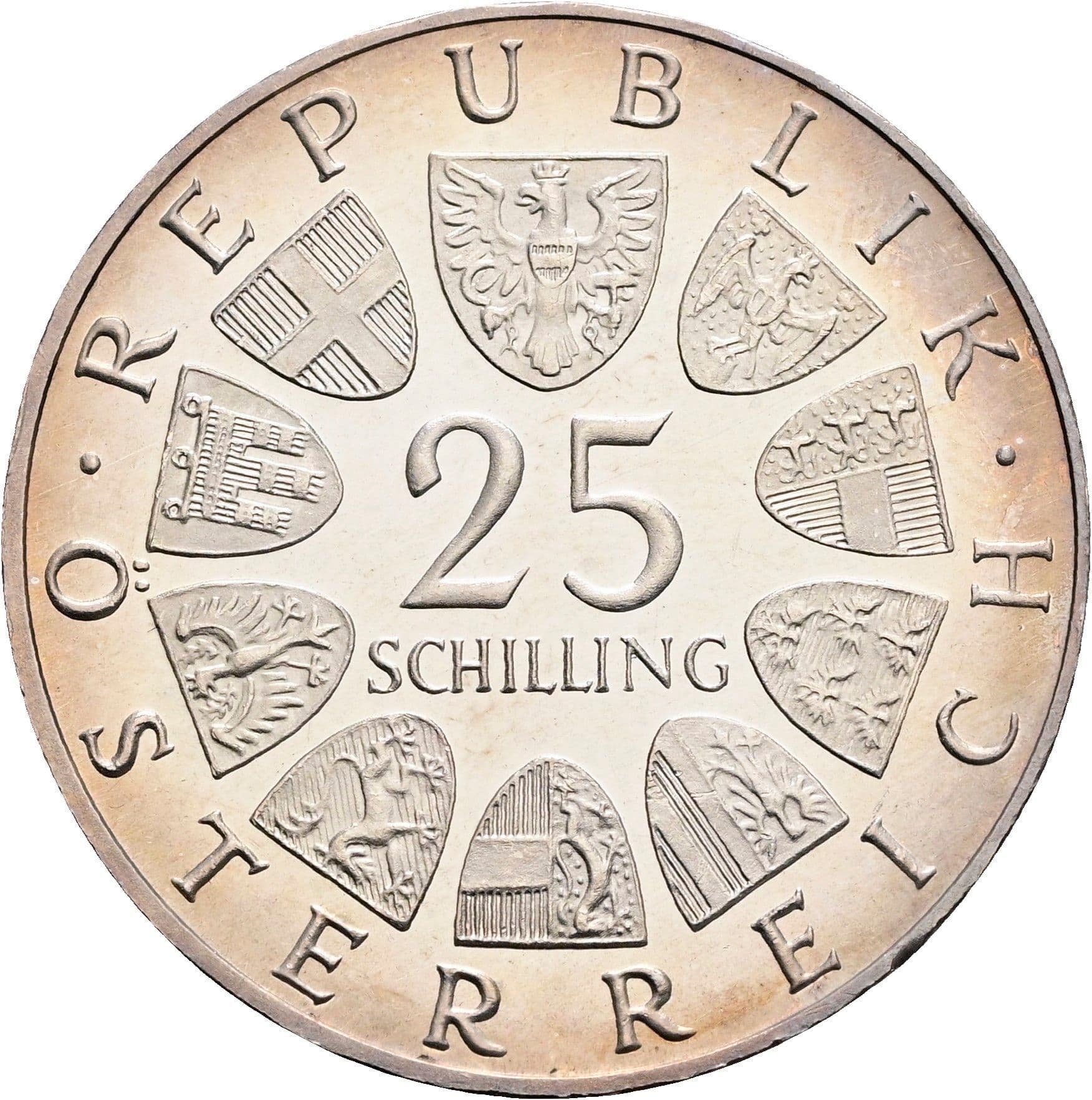 25 Schilling 1968 – Rückseite