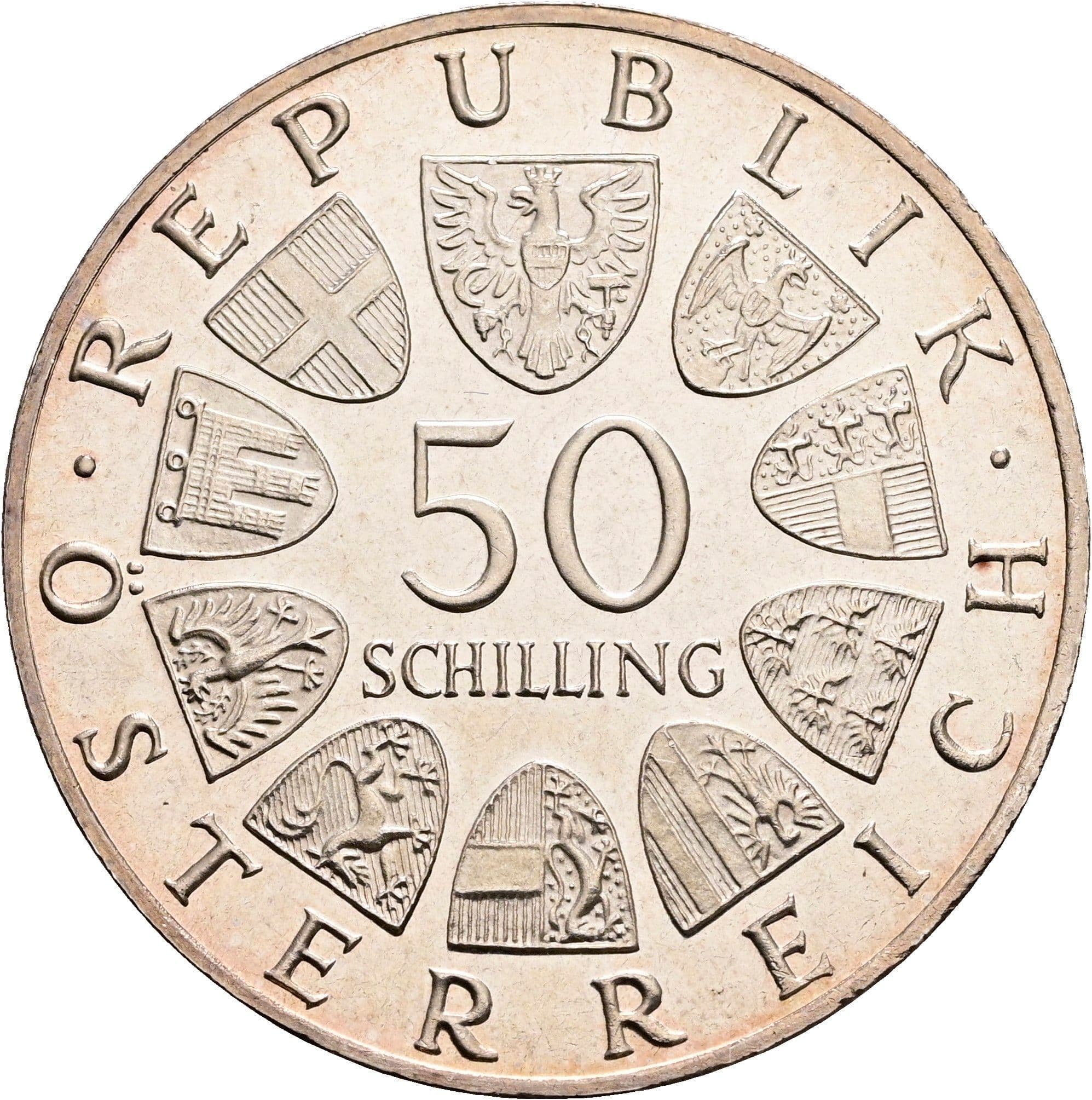 50 Schilling 1966 – Rückseite