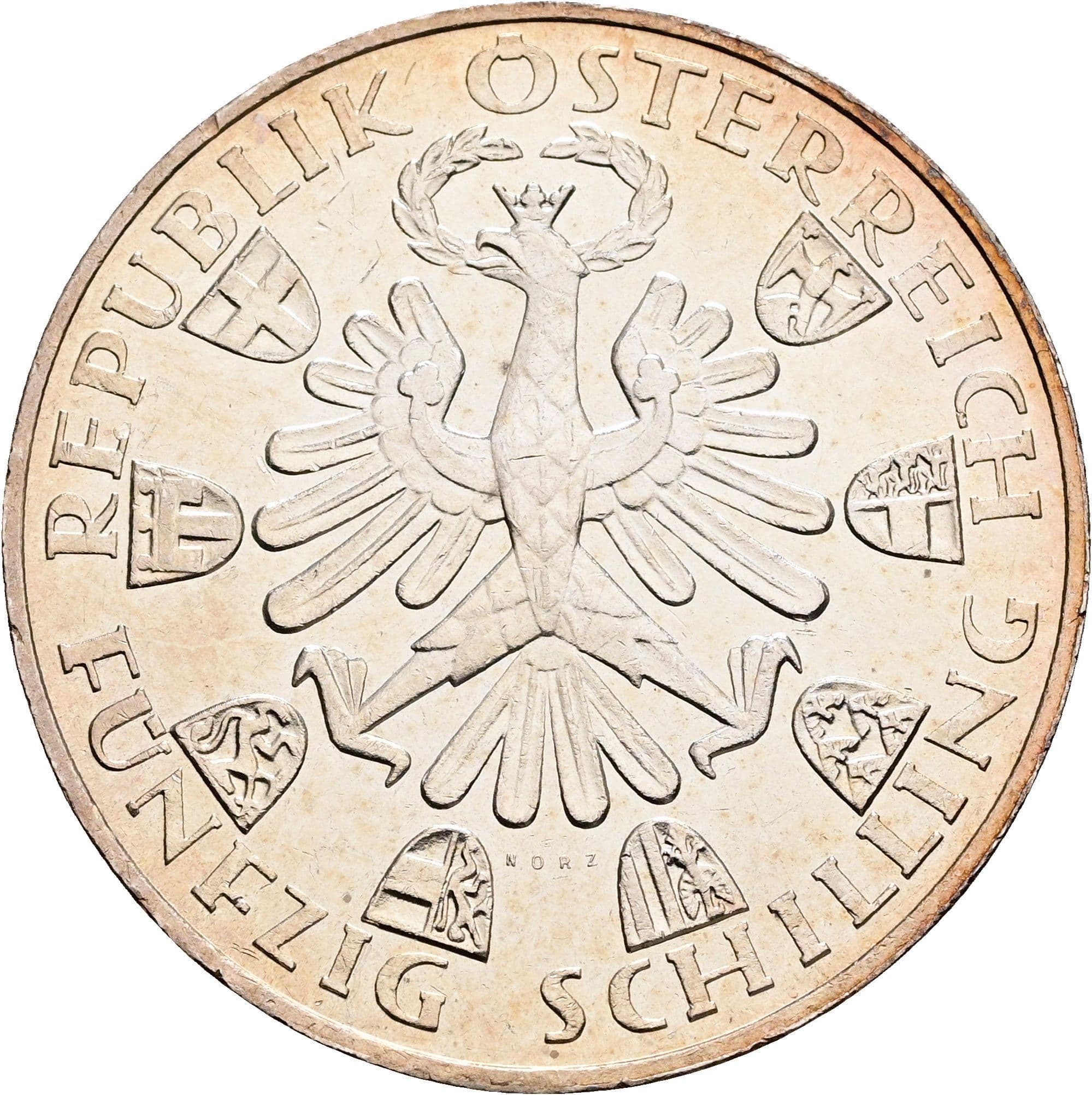 50 Schilling 1959 – Rückseite