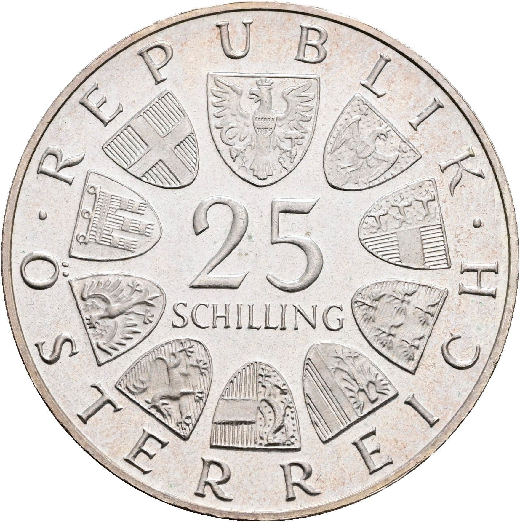 25 Schilling 1969 – Rückseite