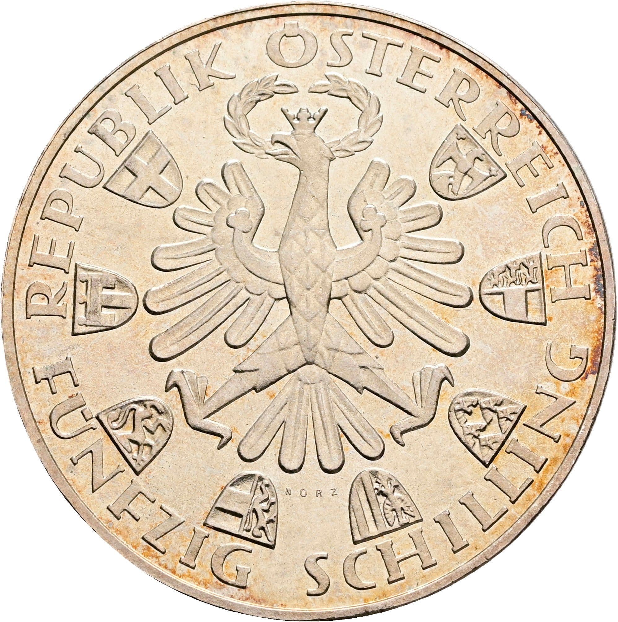 50 Schilling 1959 – Rückseite